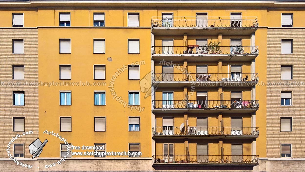 Textures - ARCHITECTURE - BUILDINGS - Residential buildings - Residential building texture seamless 18184 (seamless)