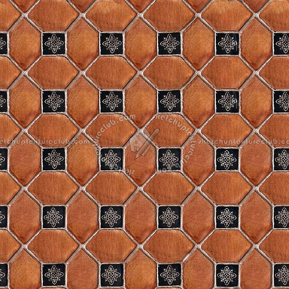 Spanish Terracotta Rustic Tile Texture Seamless 17130