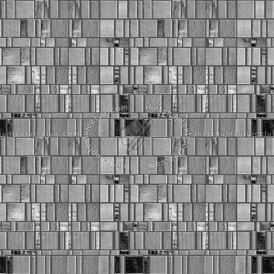 Textures - ARCHITECTURE - TILES INTERIOR - Mosaico - Mixed format - Mosaico liberty style tiles texture seamless 15664 - Bump