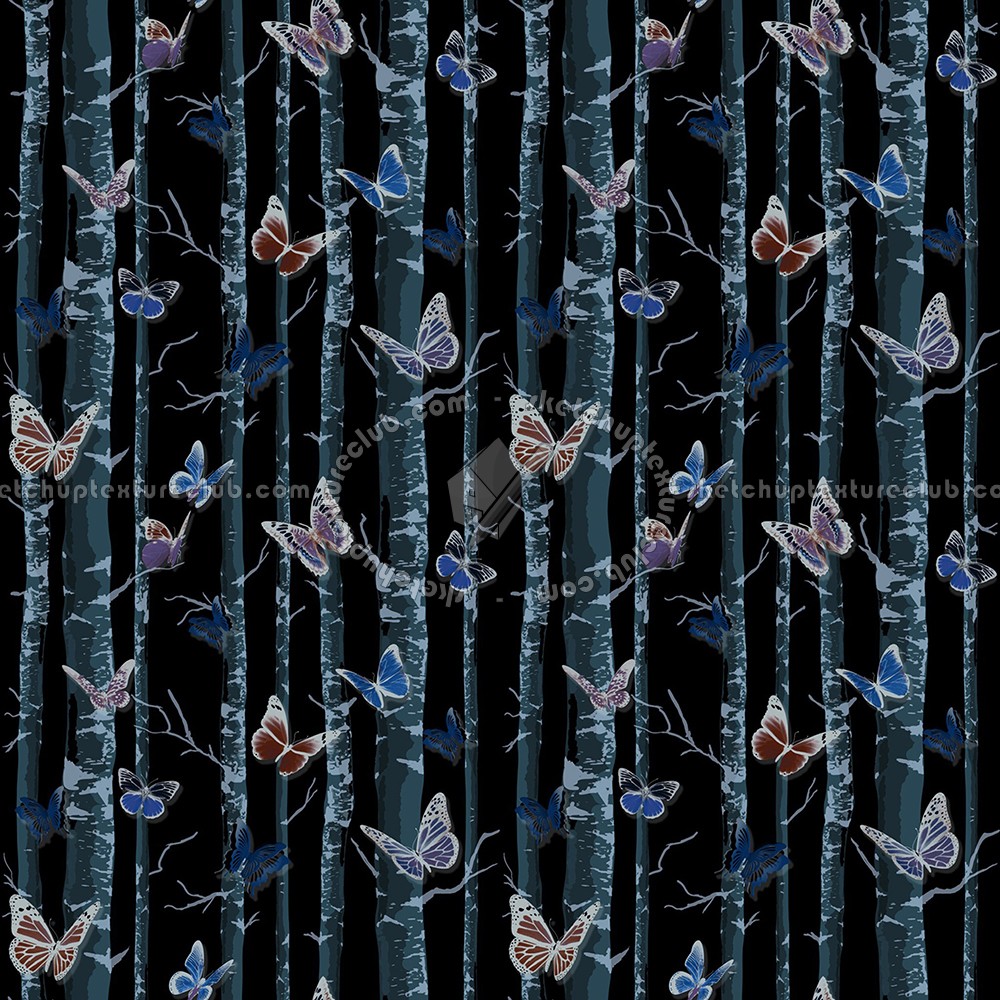 Textures - MATERIALS - WALLPAPER - various patterns - Trees background wallpaper texture seamless 12248 (seamless)