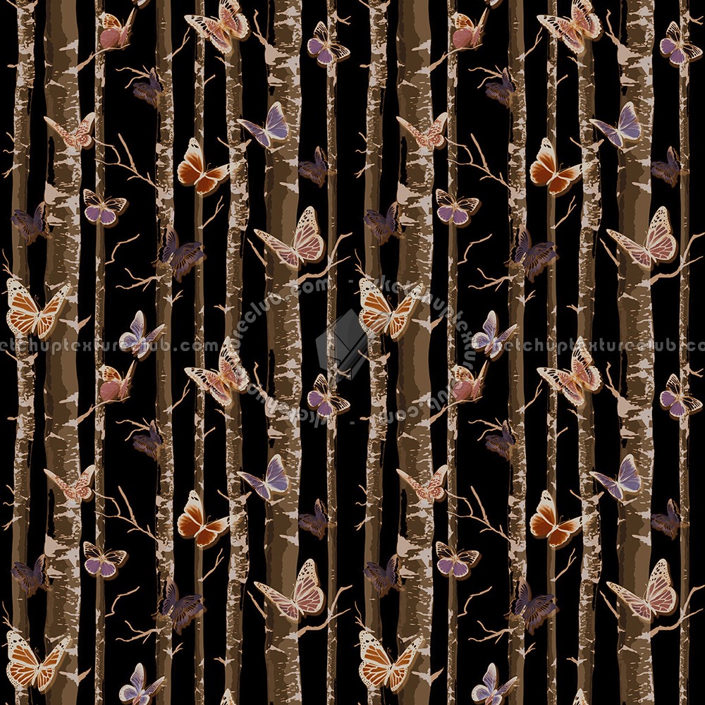 Textures - MATERIALS - WALLPAPER - various patterns - Trees background wallpaper texture seamless 12251 (seamless)