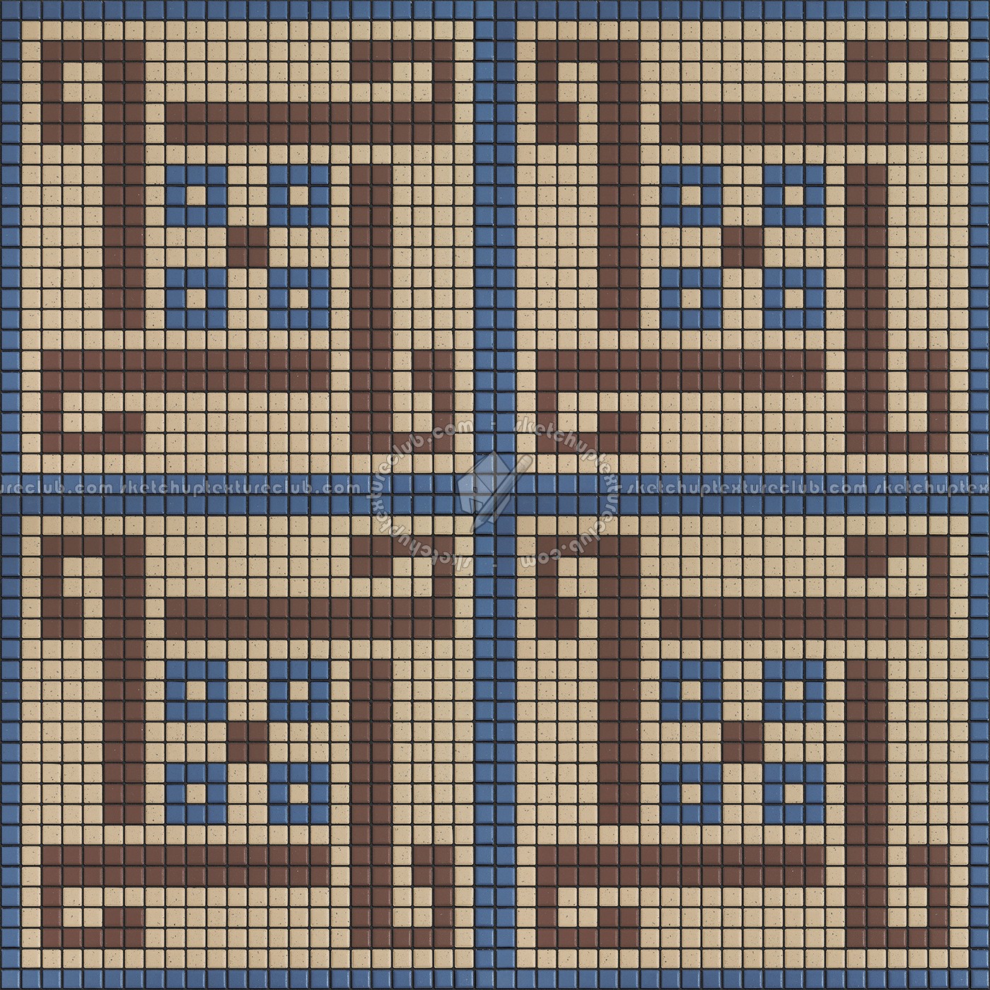 Textures   -   ARCHITECTURE   -   TILES INTERIOR   -   Mosaico   -   Classic format   -   Patterned  - Mosaico patterned tiles texture seamless 15160 (seamless)