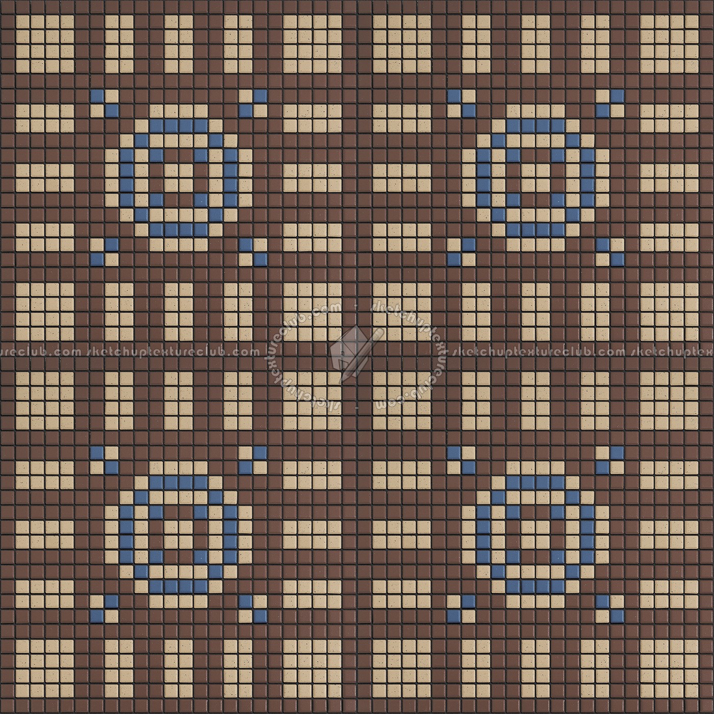 Textures - ARCHITECTURE - TILES INTERIOR - Mosaico - Classic format - Patterned - Mosaico patterned tiles texture seamless 15162 (seamless)