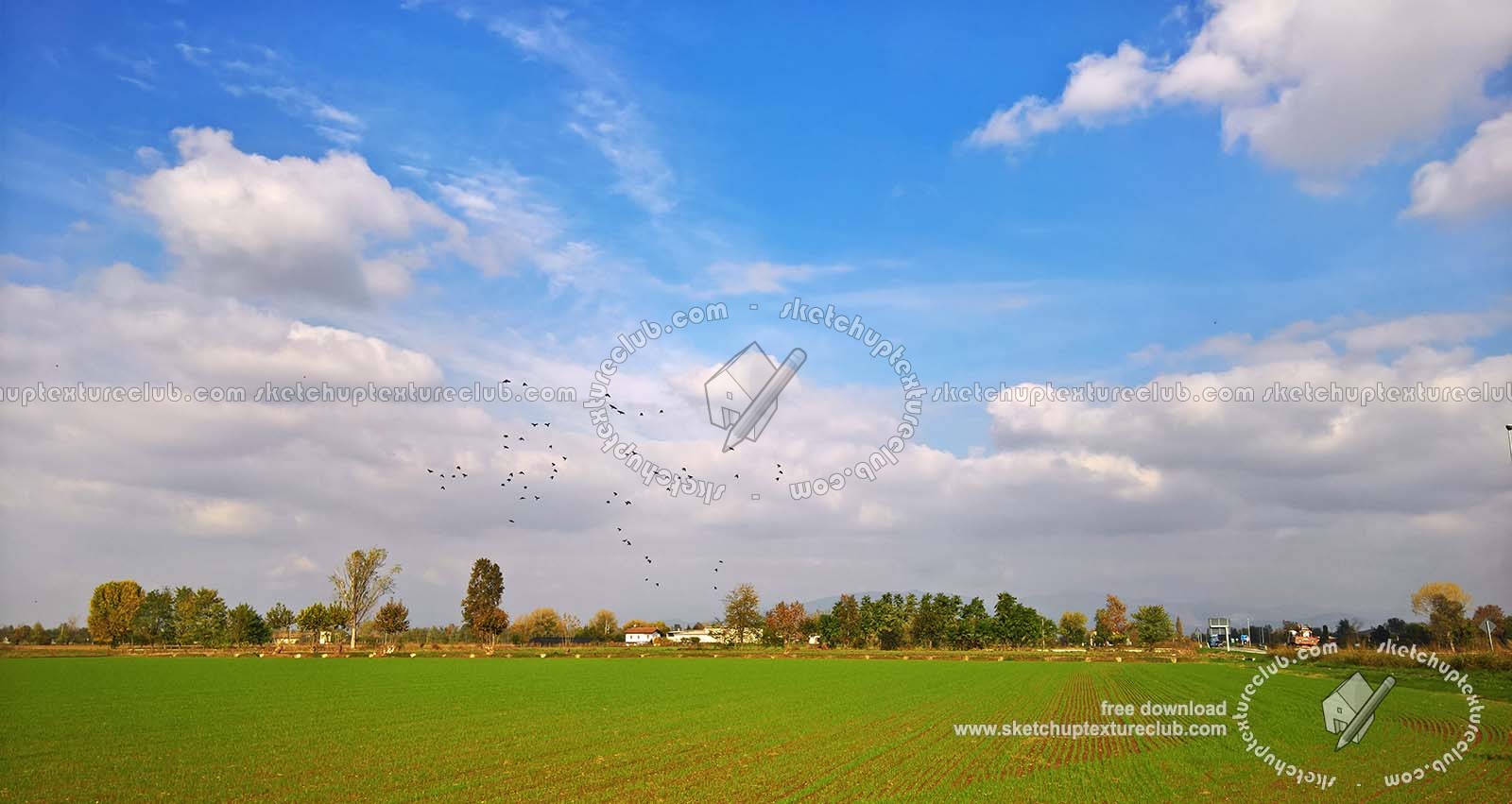 Textures   -   BACKGROUNDS & LANDSCAPES   -   NATURE   -   Countrysides & Hills  - Countryside landscape with autumnal trees 19252
