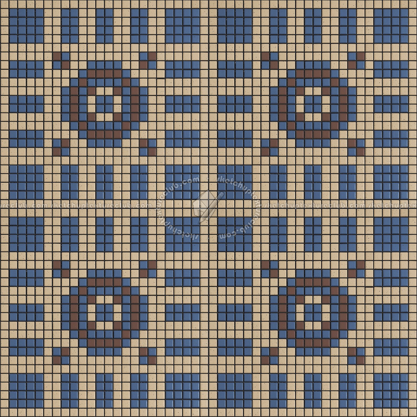 Textures   -   ARCHITECTURE   -   TILES INTERIOR   -   Mosaico   -   Classic format   -   Patterned  - Mosaico patterned tiles texture seamless 15163 (seamless)