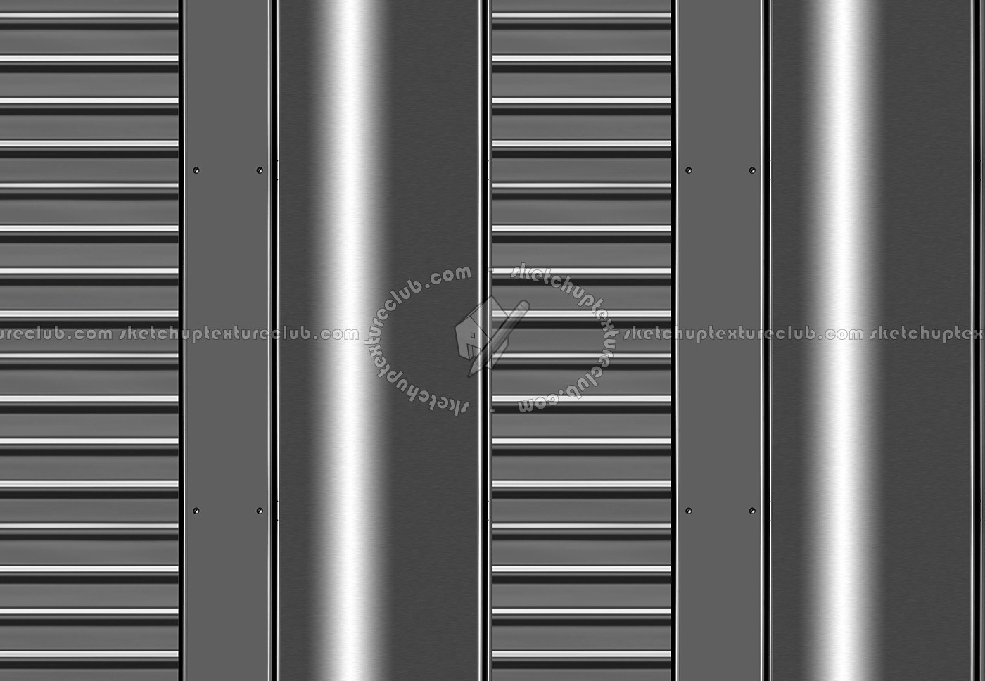 Textures - MATERIALS - METALS - Facades claddings - Stainless metal facade cladding texture seamless 10237 (seamless)