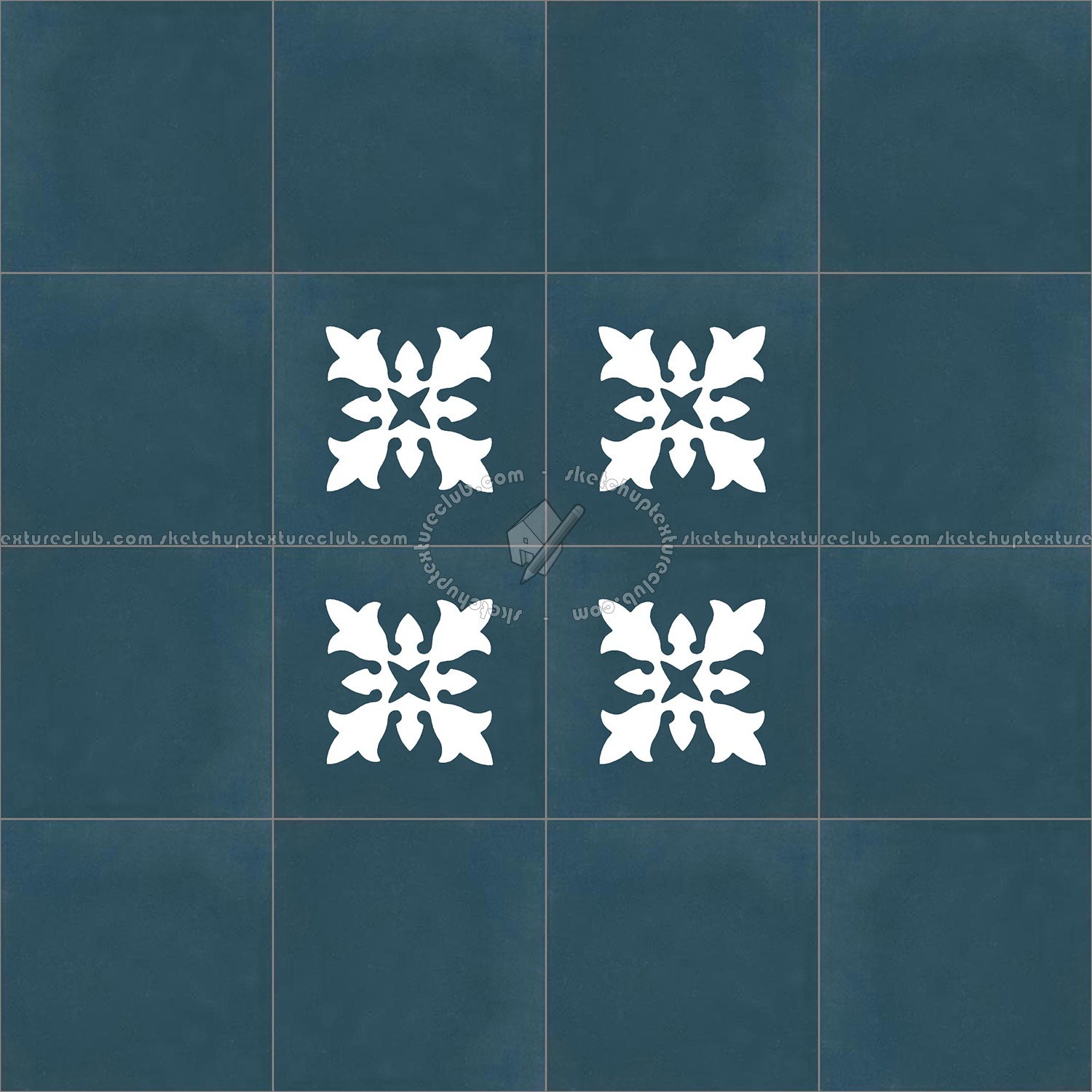Textures - ARCHITECTURE - TILES INTERIOR - Cement - Encaustic - Encaustic - Traditional encaustic cement ornate tile texture seamless 13573 (seamless)