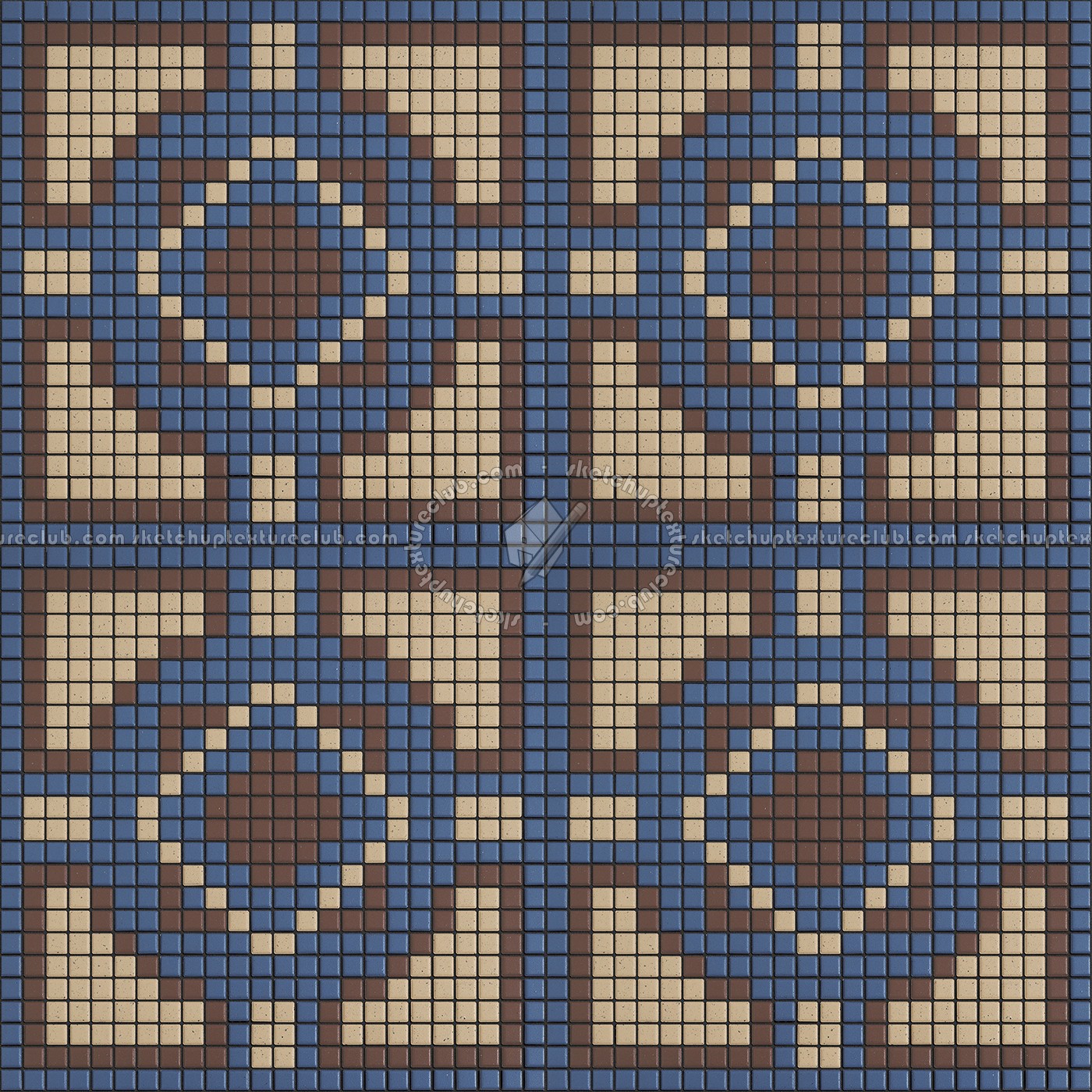 Textures   -   ARCHITECTURE   -   TILES INTERIOR   -   Mosaico   -   Classic format   -   Patterned  - Mosaico patterned tiles texture seamless 15166 (seamless)