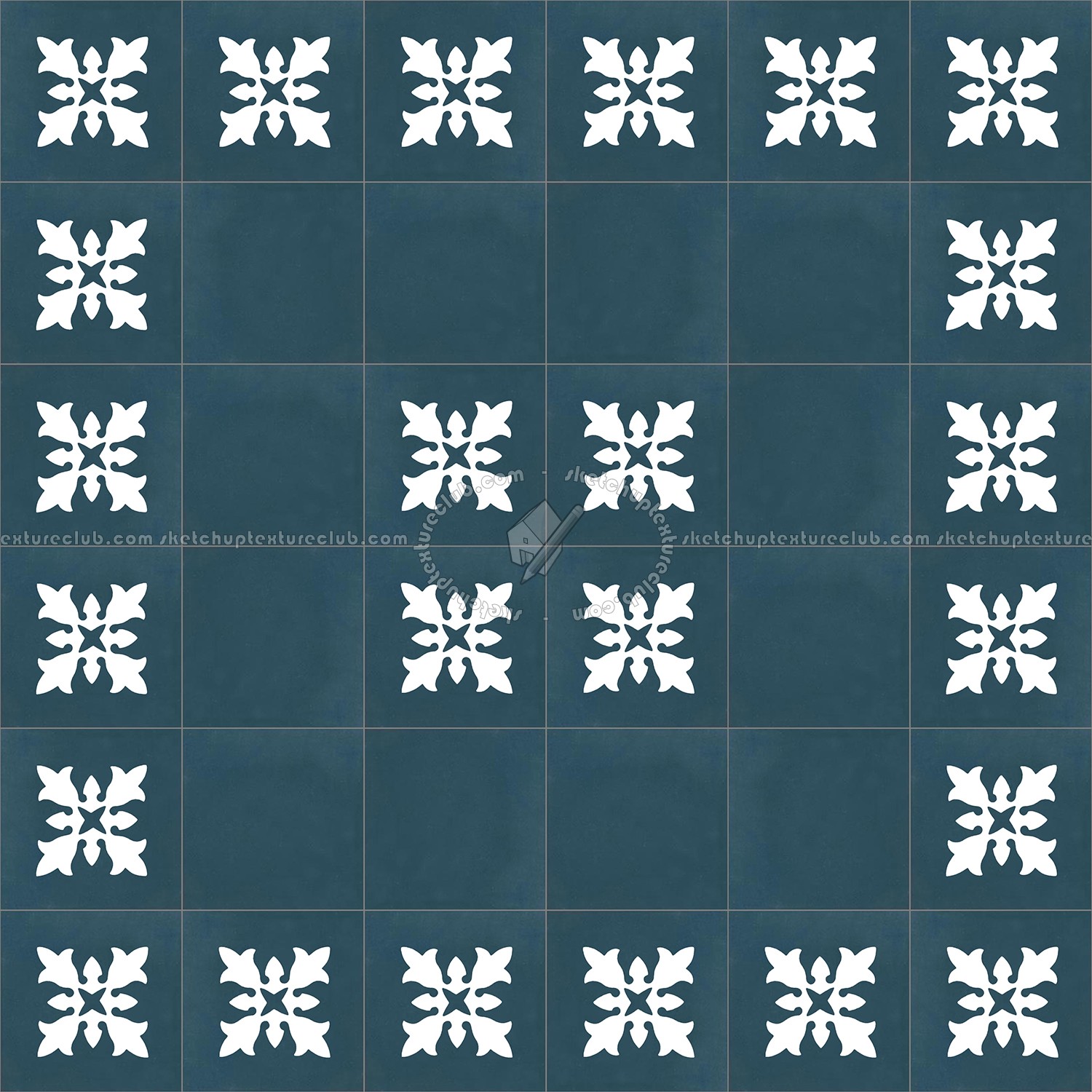 Textures - ARCHITECTURE - TILES INTERIOR - Cement - Encaustic - Encaustic - Traditional encaustic cement ornate tile texture seamless 13575 (seamless)