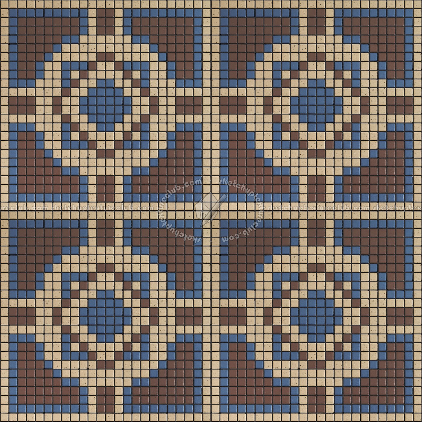 Textures   -   ARCHITECTURE   -   TILES INTERIOR   -   Mosaico   -   Classic format   -   Patterned  - Mosaico patterned tiles texture seamless 15167 (seamless)