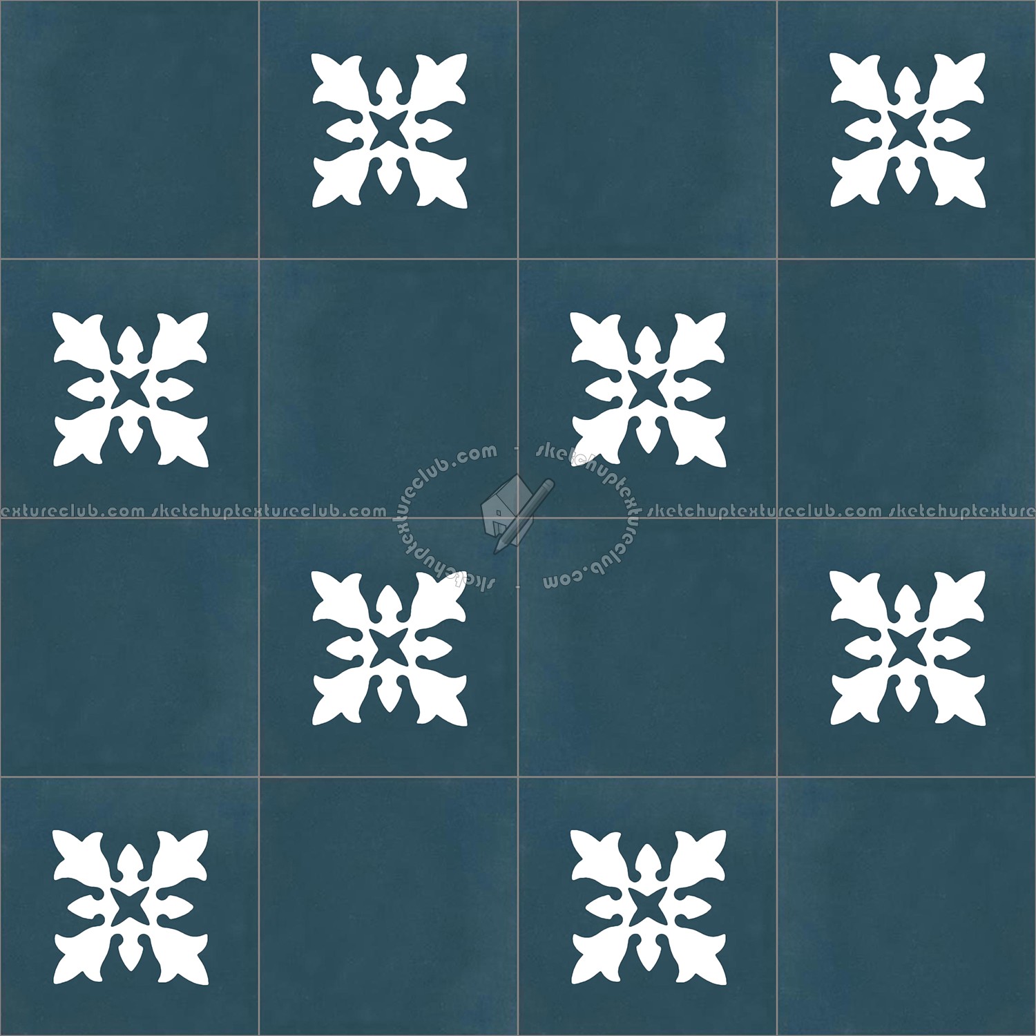 Textures - ARCHITECTURE - TILES INTERIOR - Cement - Encaustic - Encaustic - Traditional encaustic cement ornate tile texture seamless 13576 (seamless)
