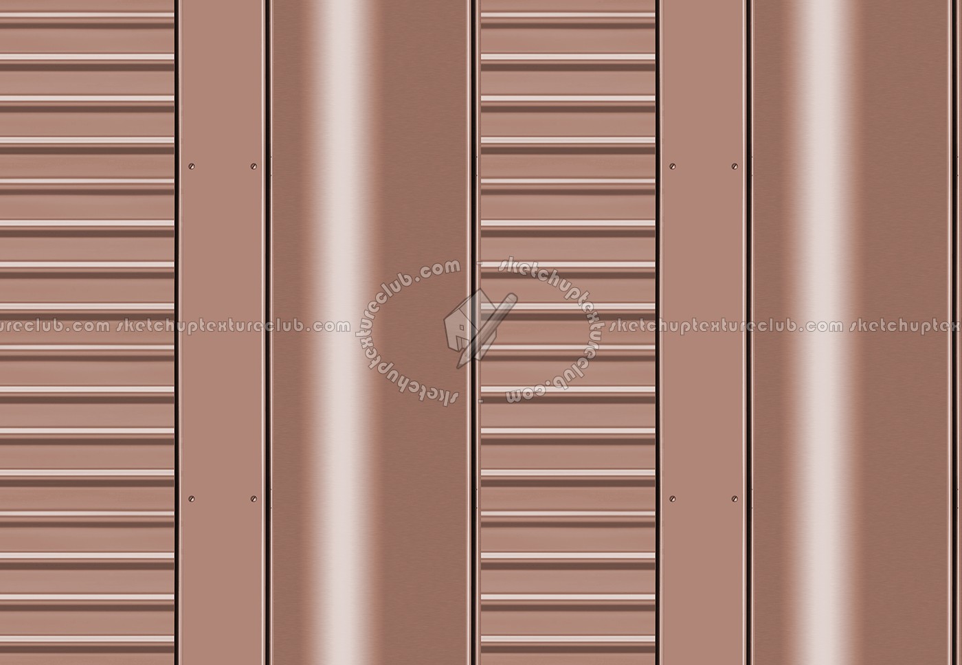 Textures - MATERIALS - METALS - Facades claddings - Copper metal facade cladding texture seamless 10241 (seamless)