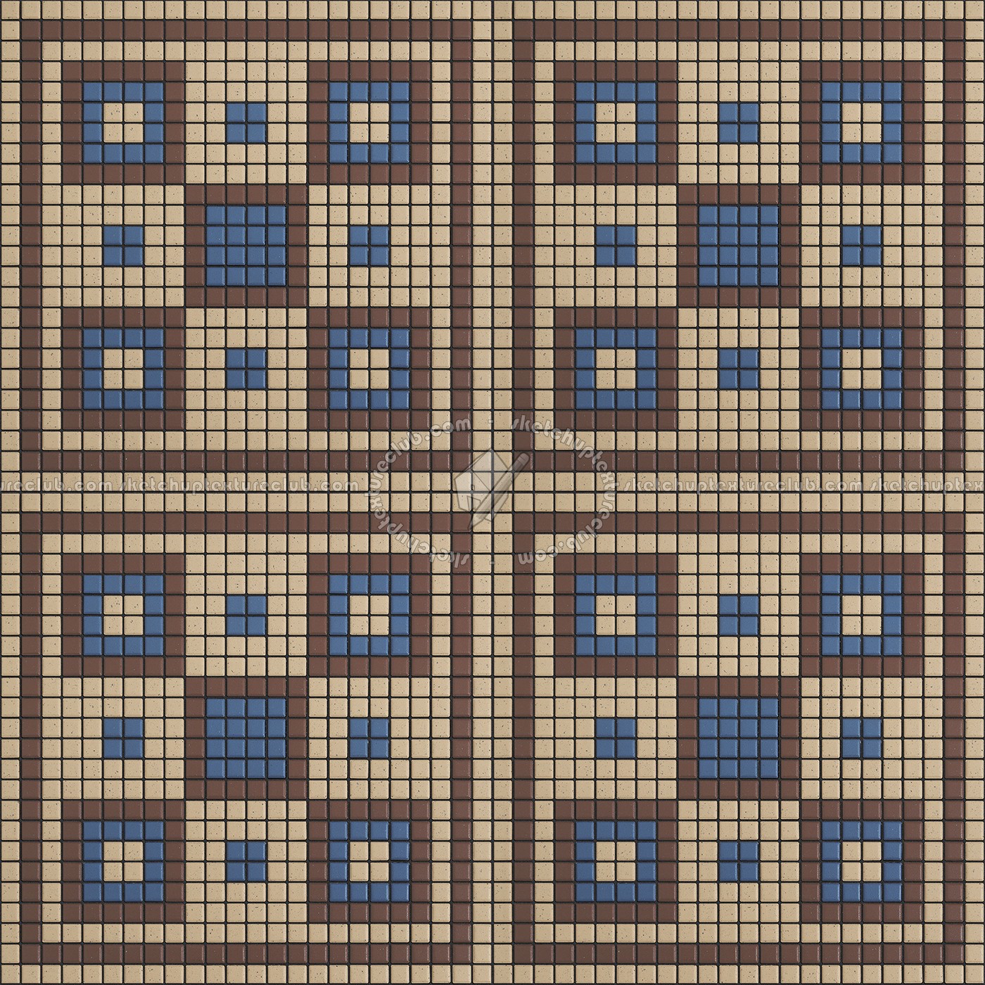 Textures - ARCHITECTURE - TILES INTERIOR - Mosaico - Classic format - Patterned - Mosaico patterned tiles texture seamless 15168 (seamless)