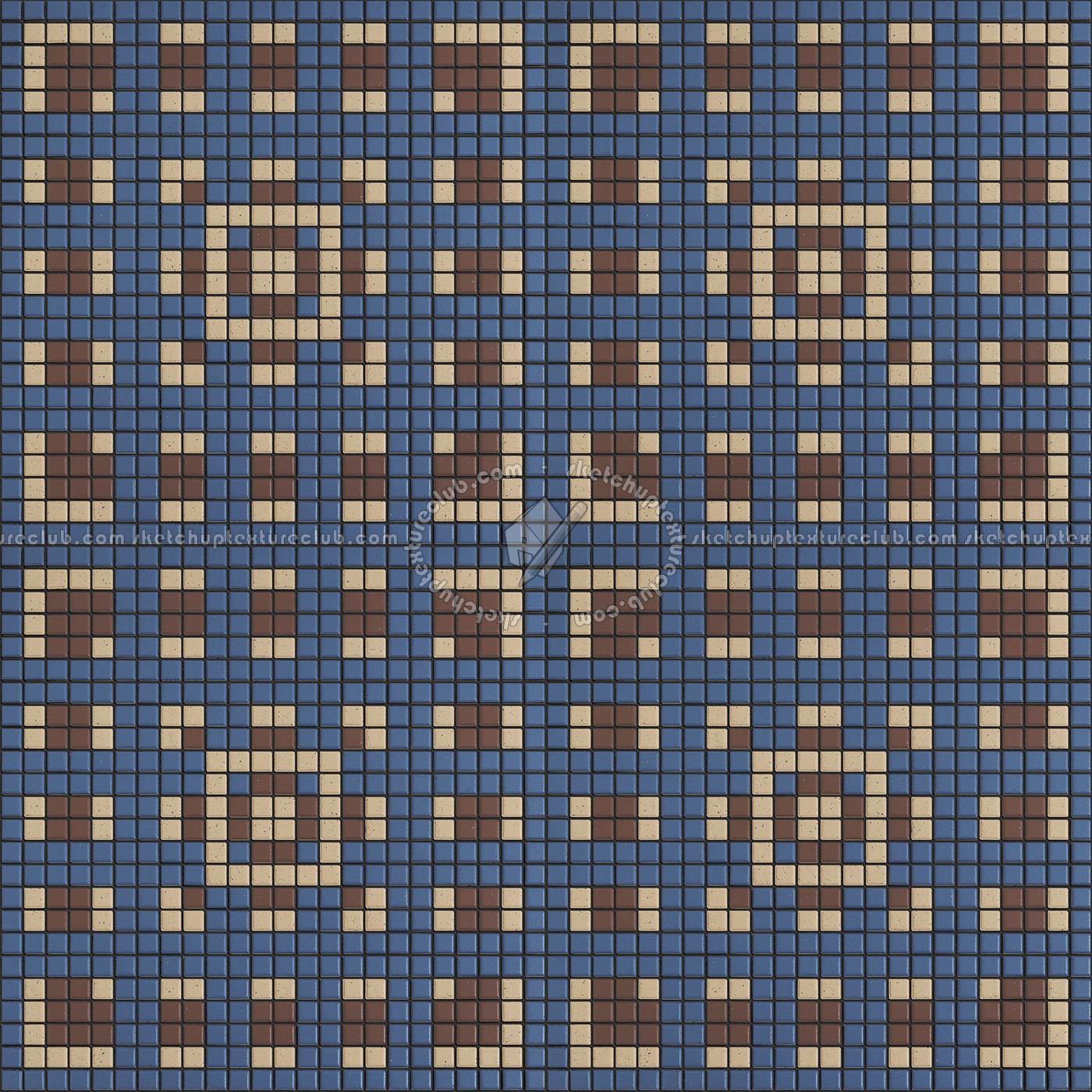 Textures - ARCHITECTURE - TILES INTERIOR - Mosaico - Classic format - Patterned - Mosaico patterned tiles texture seamless 15170 (seamless)