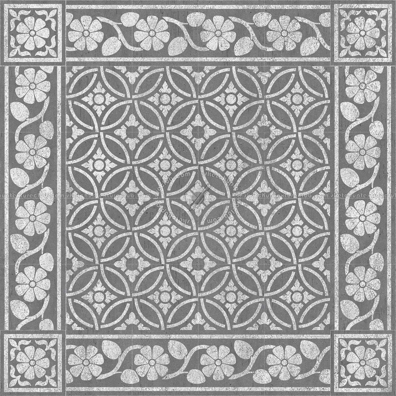 Textures   -   ARCHITECTURE   -   TILES INTERIOR   -   Cement - Encaustic   -   Victorian  - Victorian cement floor tile texture seamless 13802 (seamless)
