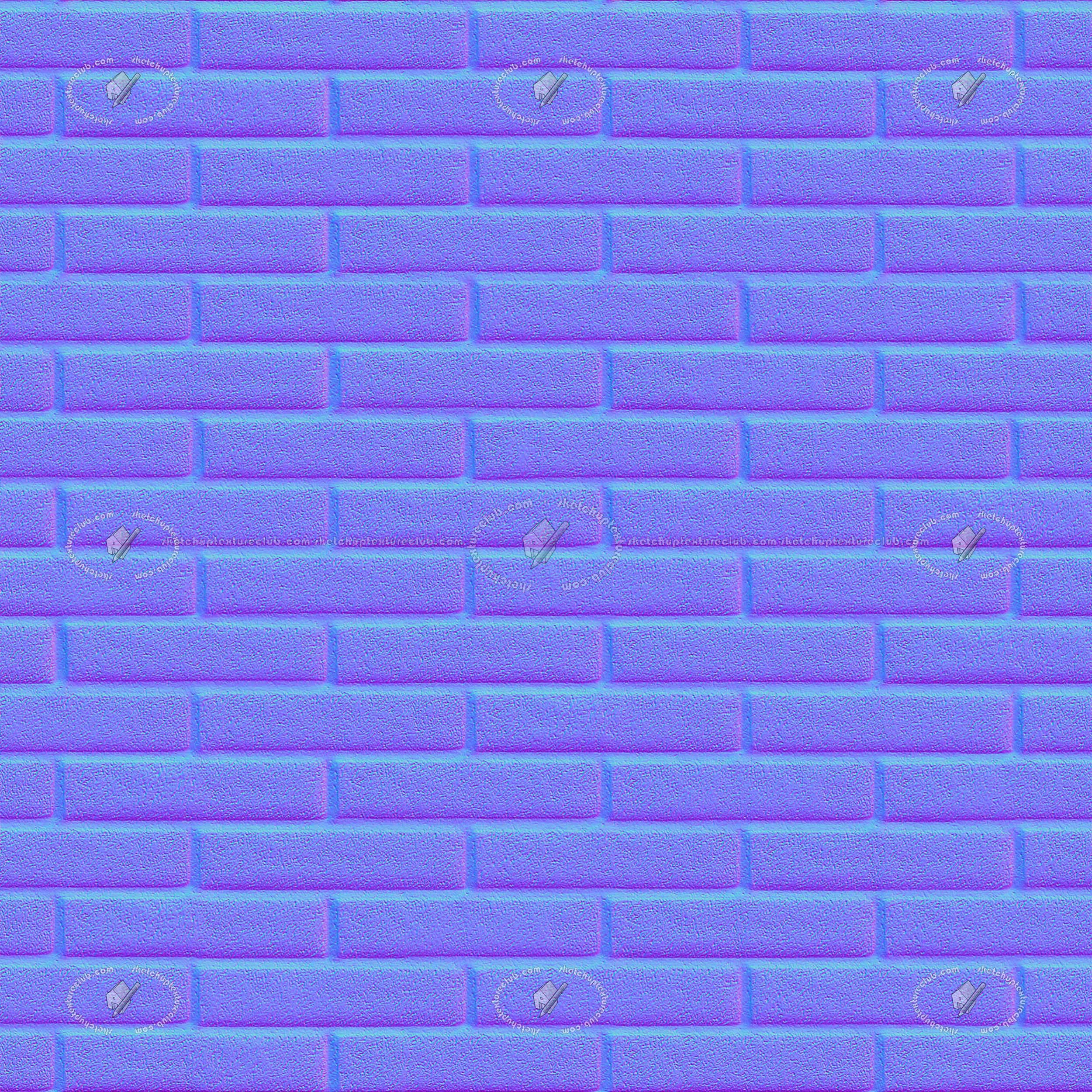 Textures   -   ARCHITECTURE   -   CONCRETE   -   Plates   -   Clean  - Concrete brick wall texture seamless 21186 - Normal