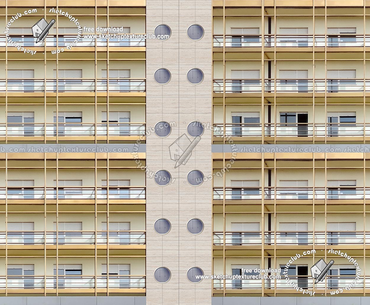 Textures - ARCHITECTURE - BUILDINGS - Residential buildings - Residential building texture seamless 18243 (seamless)