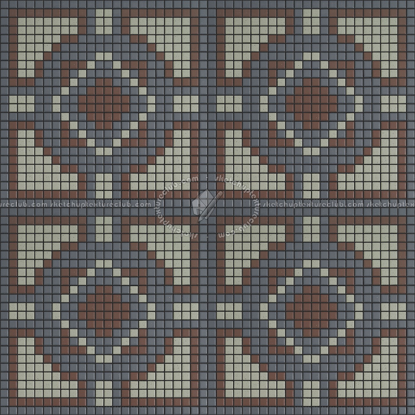 Textures - ARCHITECTURE - TILES INTERIOR - Mosaico - Classic format - Patterned - Mosaico patterned tiles texture seamless 15180 (seamless)