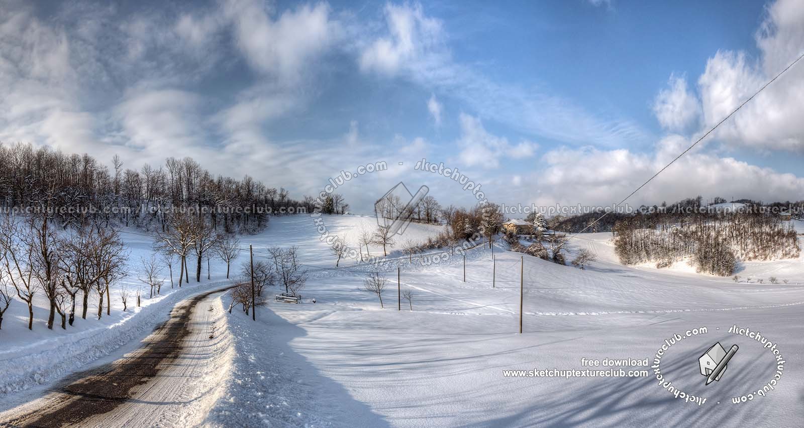 Textures - BACKGROUNDS & LANDSCAPES - NATURE - Countrysides & Hills - Background snowfall in the countryside 20214