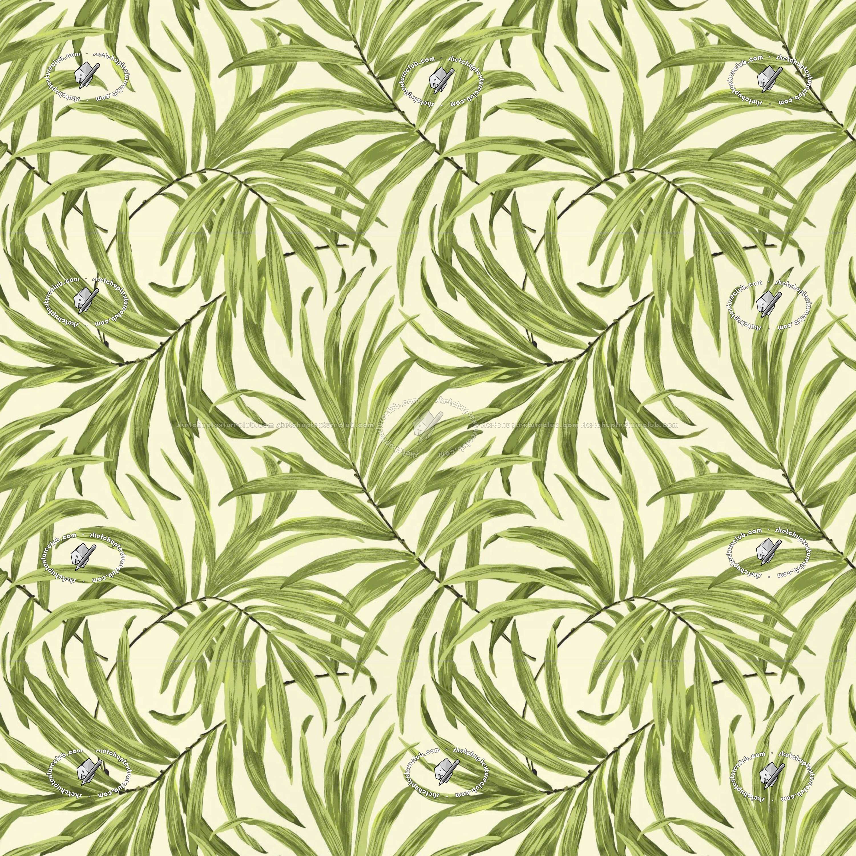 Textures - MATERIALS - WALLPAPER - various patterns - Tropics bali leaves wallpaper texture seamless 20932 (seamless)