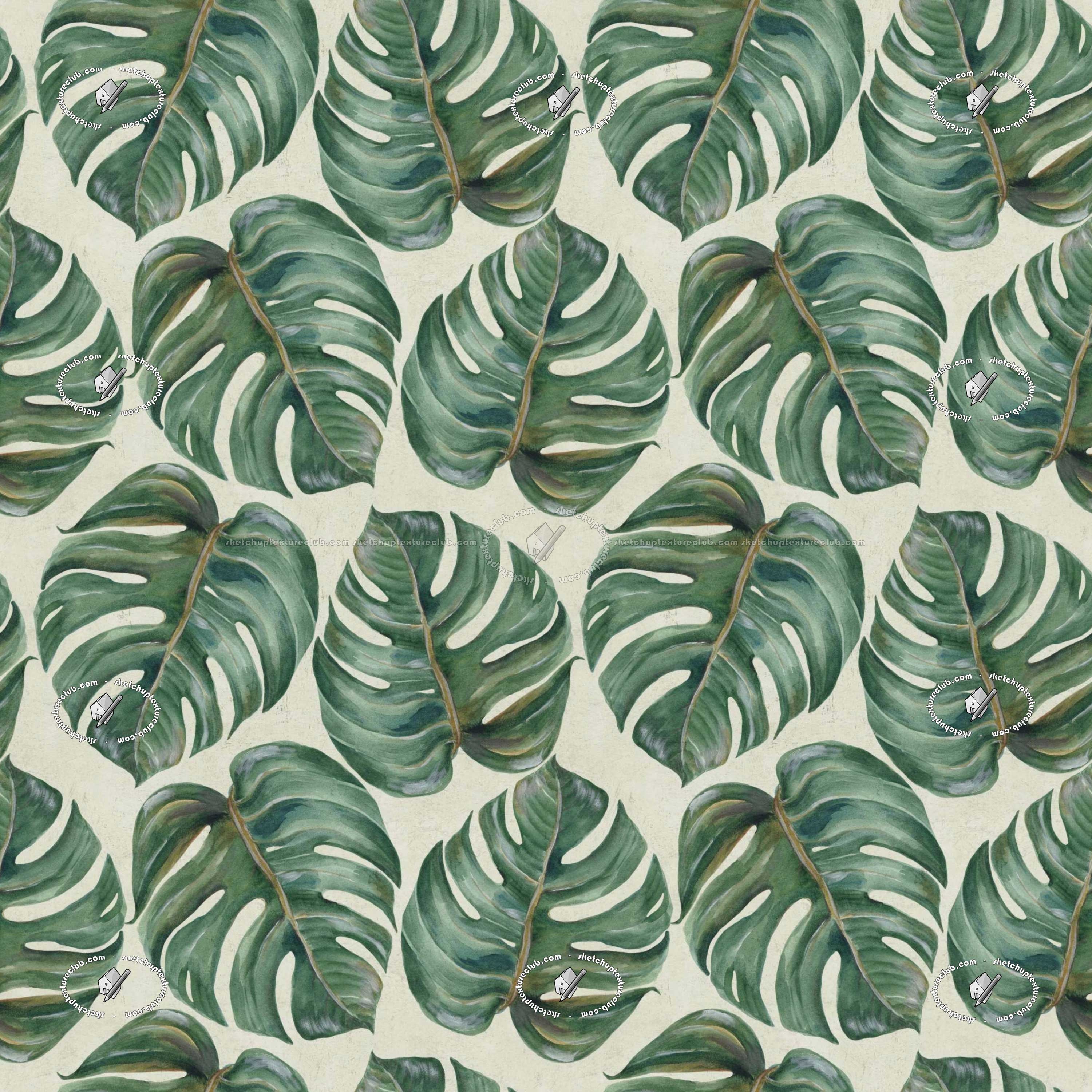 Tropical leaves wallpaper texture seamless 20936