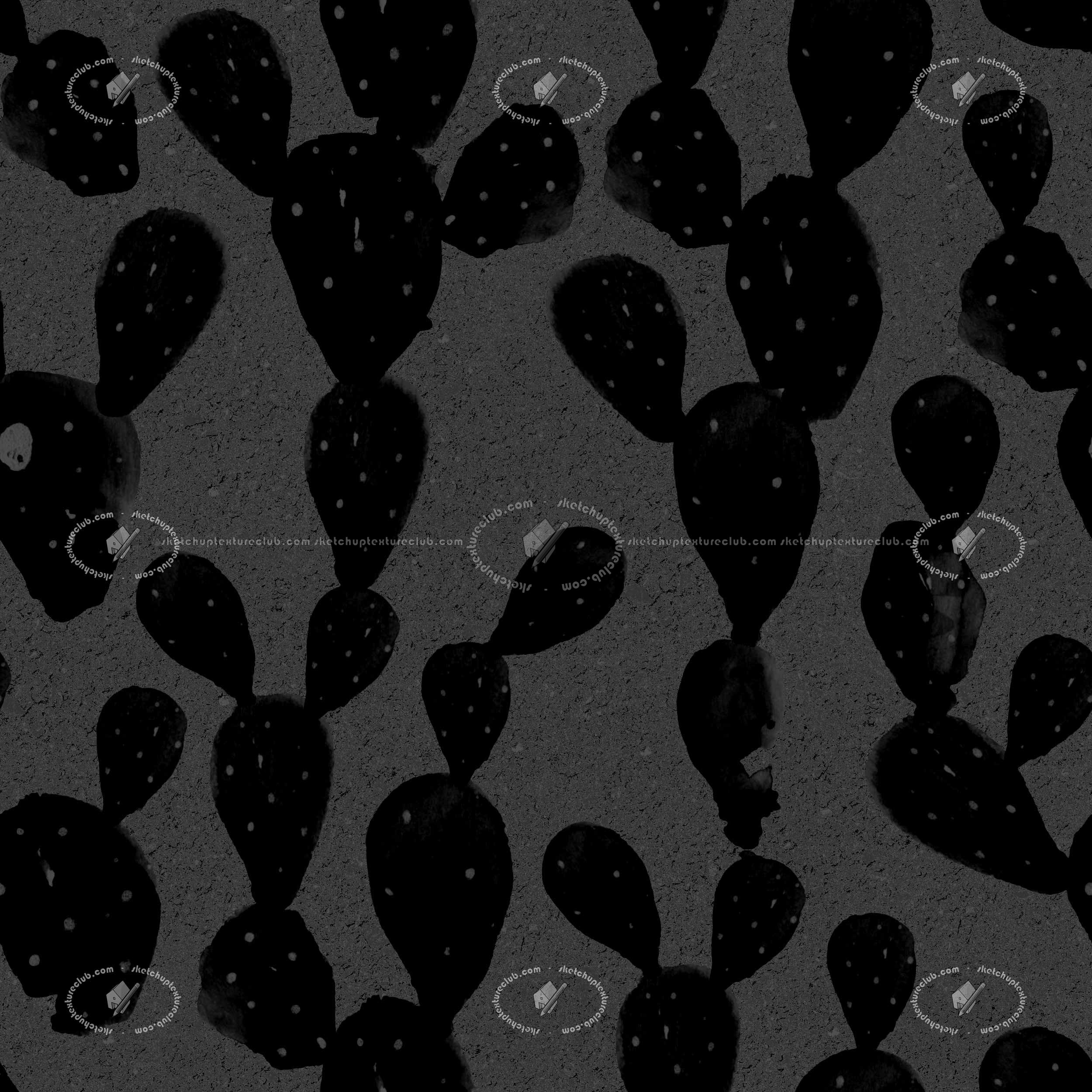 Textures   -   MATERIALS   -   WALLPAPER   -   various patterns  - Cactus painting effect wallpaper texture seamless 21285 - Specular