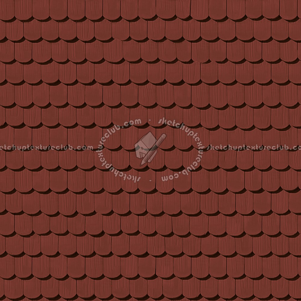 Textures   -   ARCHITECTURE   -   ROOFINGS   -   Clay roofs  - Shingle clay roof tile texture seamless 03511 (seamless)
