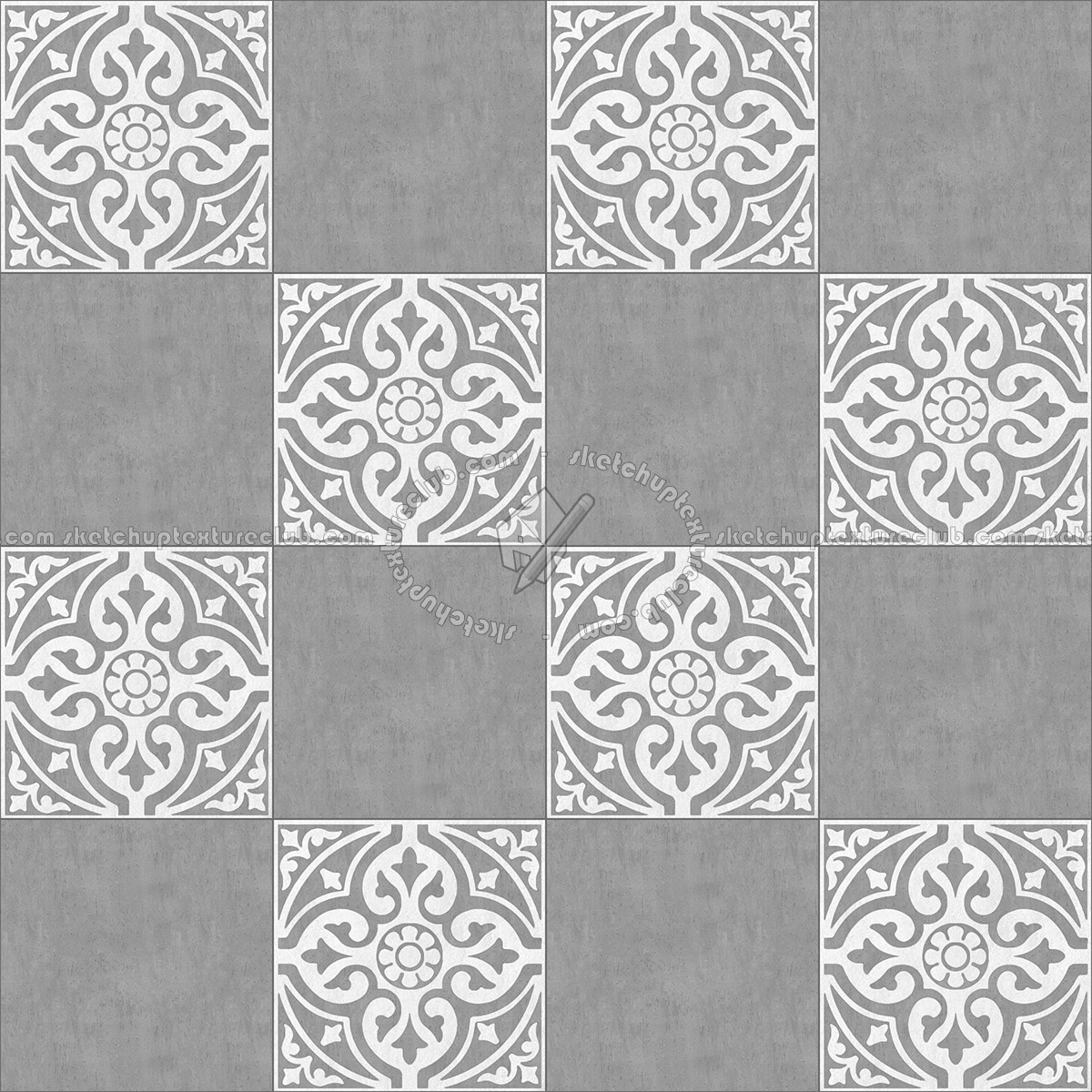 Textures   -   ARCHITECTURE   -   TILES INTERIOR   -   Cement - Encaustic   -   Victorian  - Victorian cement floor tile texture seamless 13825 (seamless)