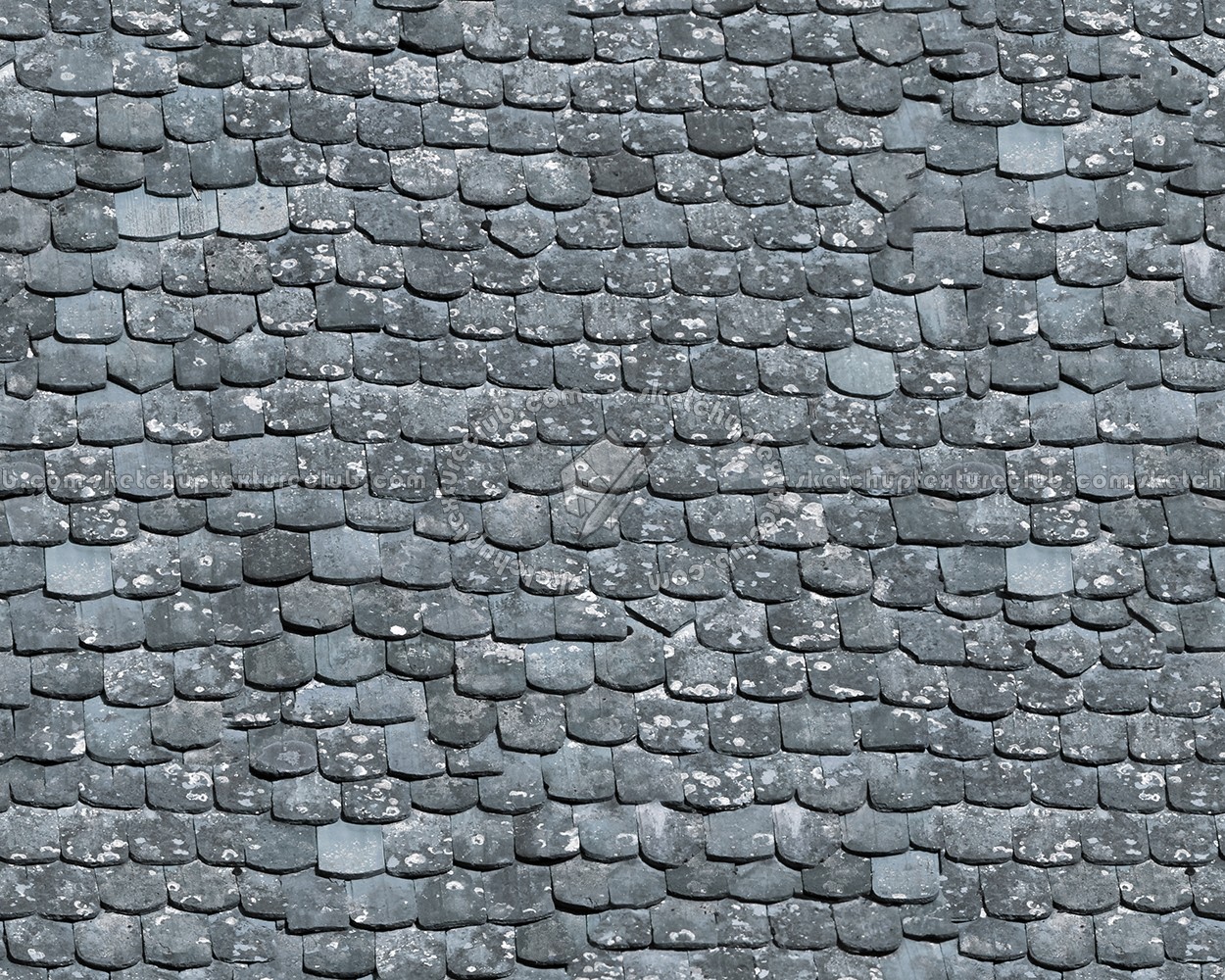 Textures   -   ARCHITECTURE   -   ROOFINGS   -   Clay roofs  - Damaged shingle clay roof tile texture seamless 03514 (seamless)