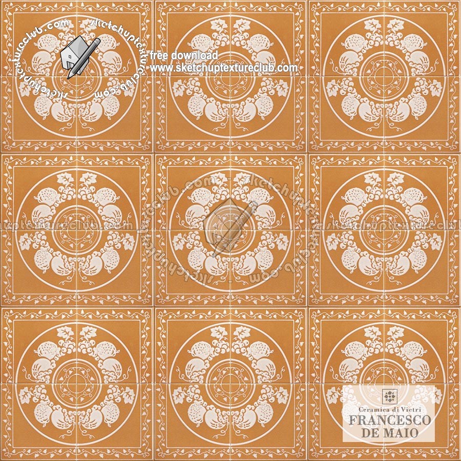 Textures   -   ARCHITECTURE   -   TILES INTERIOR   -   Ornate tiles   -   Geometric patterns  - Vietri italy ceramics floor tiles texture seamless 19152 (seamless)