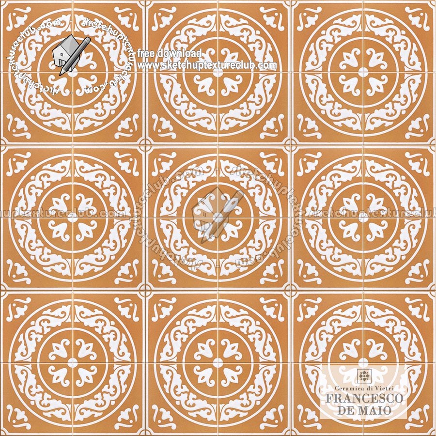 Textures   -   ARCHITECTURE   -   TILES INTERIOR   -   Ornate tiles   -   Geometric patterns  - Vietri italy ceramics floor tiles texture seamless 19153 (seamless)