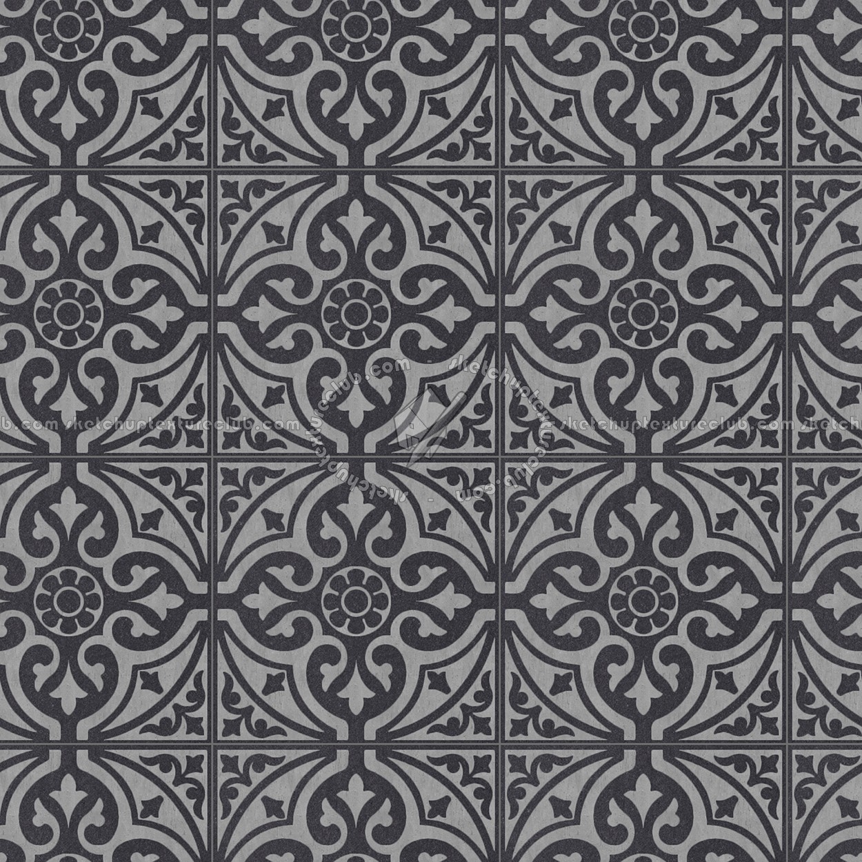 Textures   -   ARCHITECTURE   -   TILES INTERIOR   -   Cement - Encaustic   -   Victorian  - Victorian cement floor tile texture seamless 13832 (seamless)