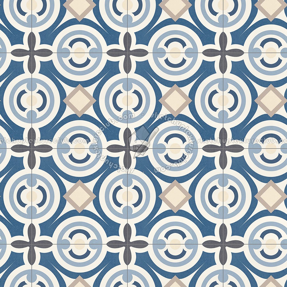 Textures   -   ARCHITECTURE   -   TILES INTERIOR   -   Cement - Encaustic   -   Encaustic  - Traditional encaustic cement ornate tile texture seamless 13615 (seamless)