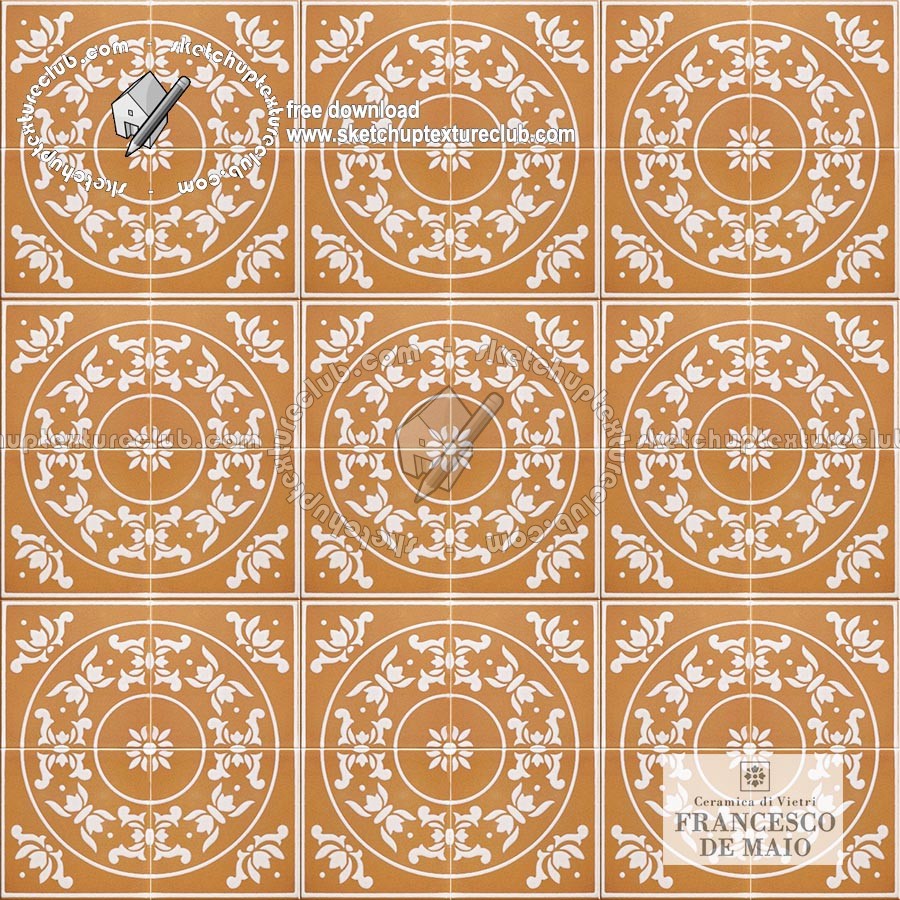 Textures   -   ARCHITECTURE   -   TILES INTERIOR   -   Ornate tiles   -   Geometric patterns  - Vietri italy ceramics floor tiles texture seamless 19160 (seamless)