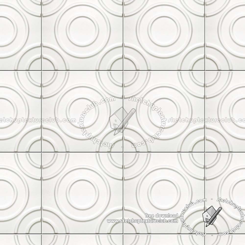 Textures   -   ARCHITECTURE   -   TILES INTERIOR   -   Ornate tiles   -   Geometric patterns  - White tile 3d geometric patterns texture seamless 19681 (seamless)
