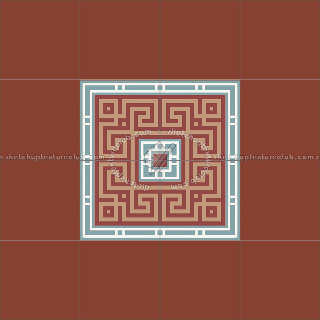 Textures   -   ARCHITECTURE   -   TILES INTERIOR   -   Cement - Encaustic   -   Victorian  - Victorian cement floor tile texture seamless 13839 (seamless)