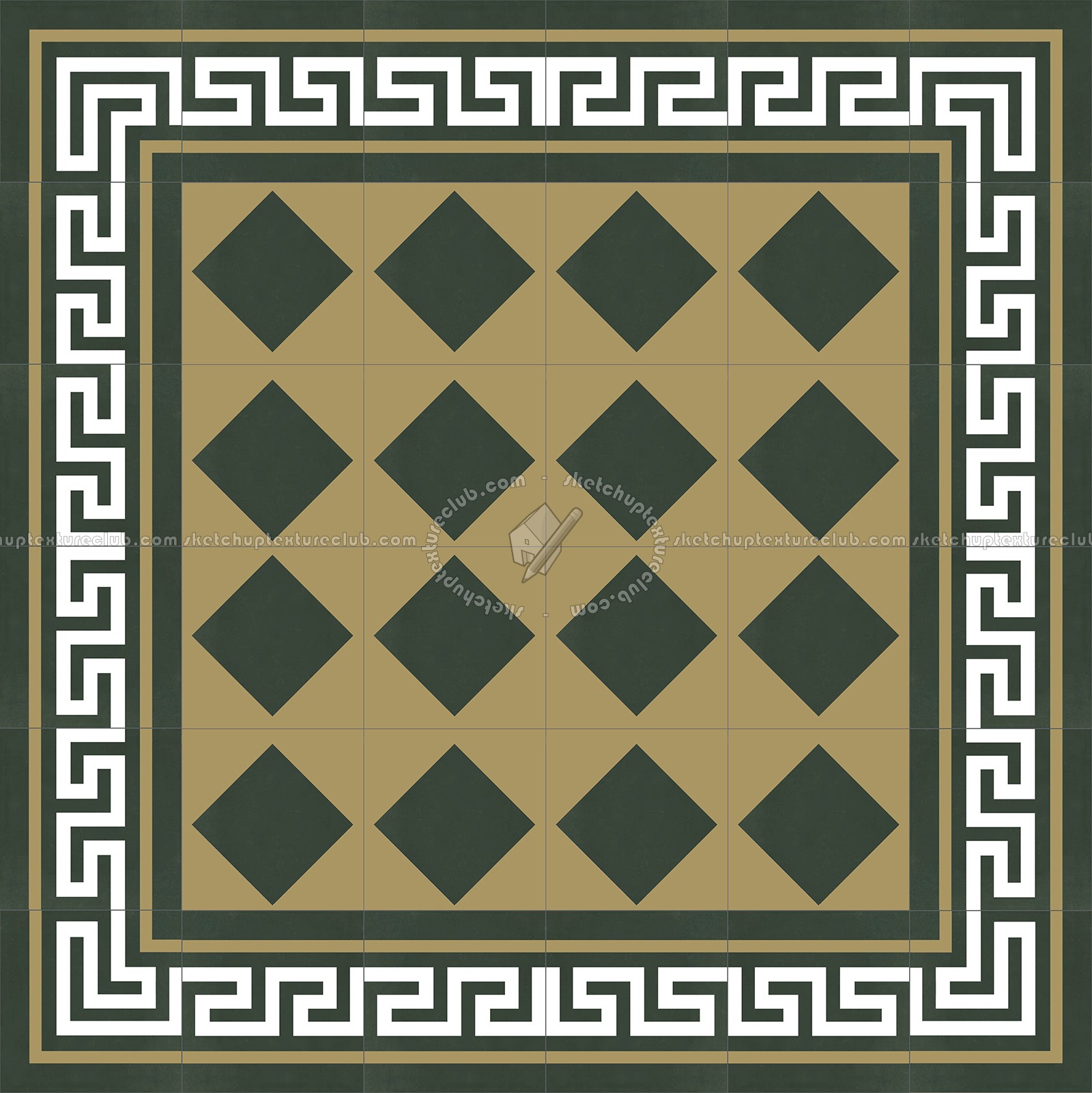 Textures   -   ARCHITECTURE   -   TILES INTERIOR   -   Cement - Encaustic   -   Victorian  - Victorian cement floor tile texture seamless 13842 (seamless)