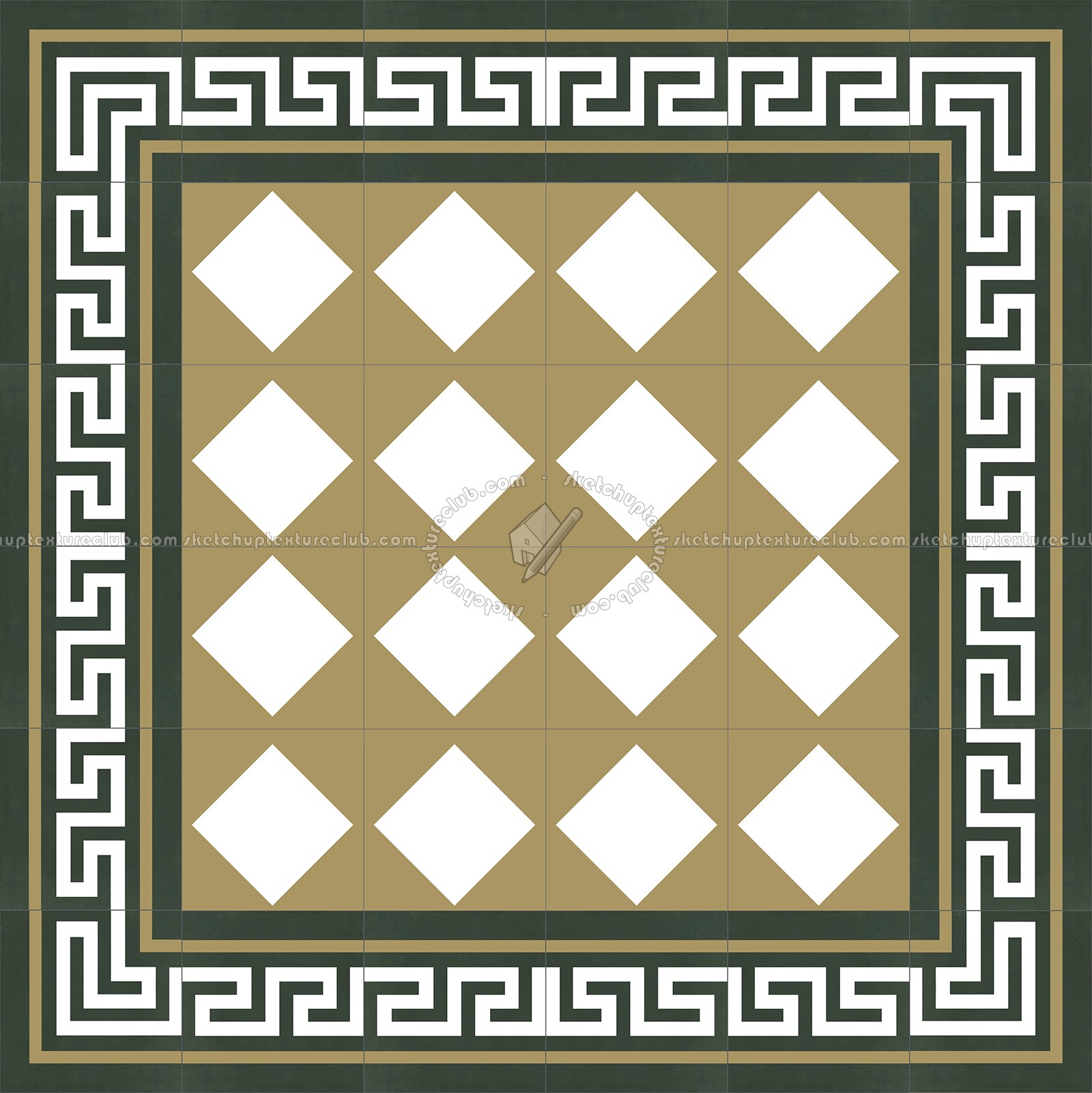 Textures   -   ARCHITECTURE   -   TILES INTERIOR   -   Cement - Encaustic   -   Victorian  - Victorian cement floor tile texture seamless 13843 (seamless)