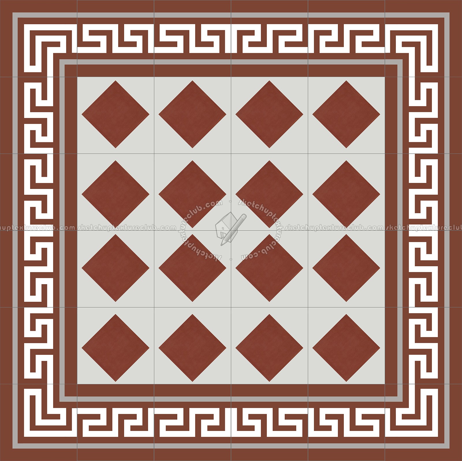 Textures   -   ARCHITECTURE   -   TILES INTERIOR   -   Cement - Encaustic   -   Victorian  - Victorian cement floor tile texture seamless 13844 (seamless)