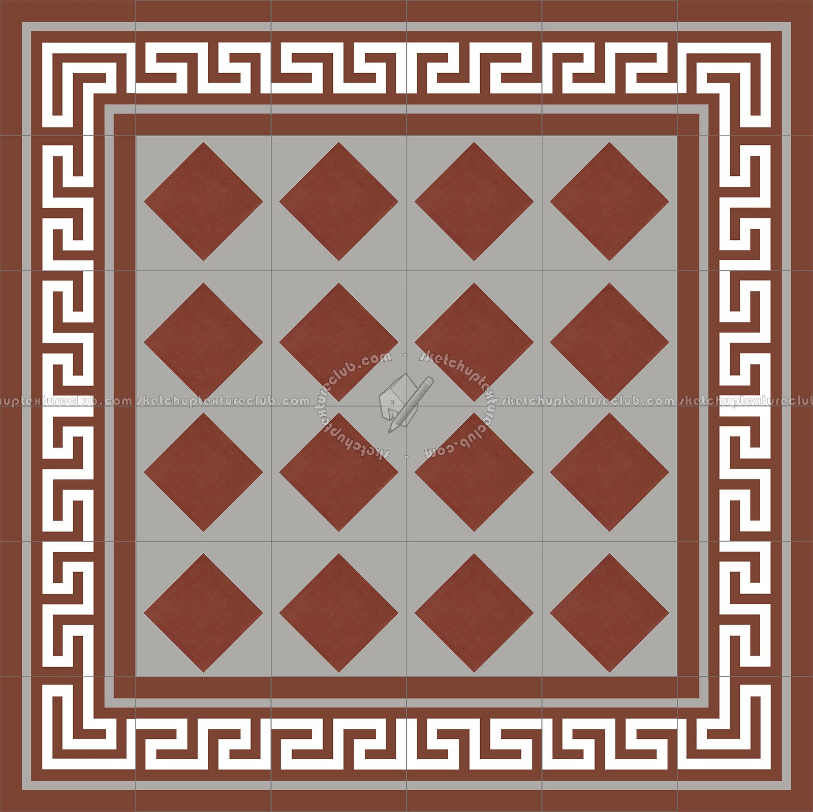Textures   -   ARCHITECTURE   -   TILES INTERIOR   -   Cement - Encaustic   -   Victorian  - Victorian cement floor tile texture seamless 13845 (seamless)