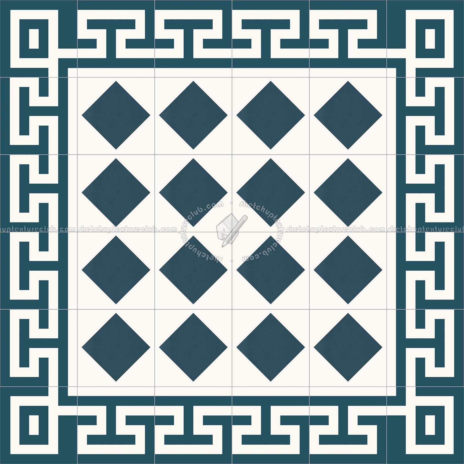 Textures   -   ARCHITECTURE   -   TILES INTERIOR   -   Cement - Encaustic   -   Victorian  - Victorian cement floor tile texture seamless 13847 (seamless)