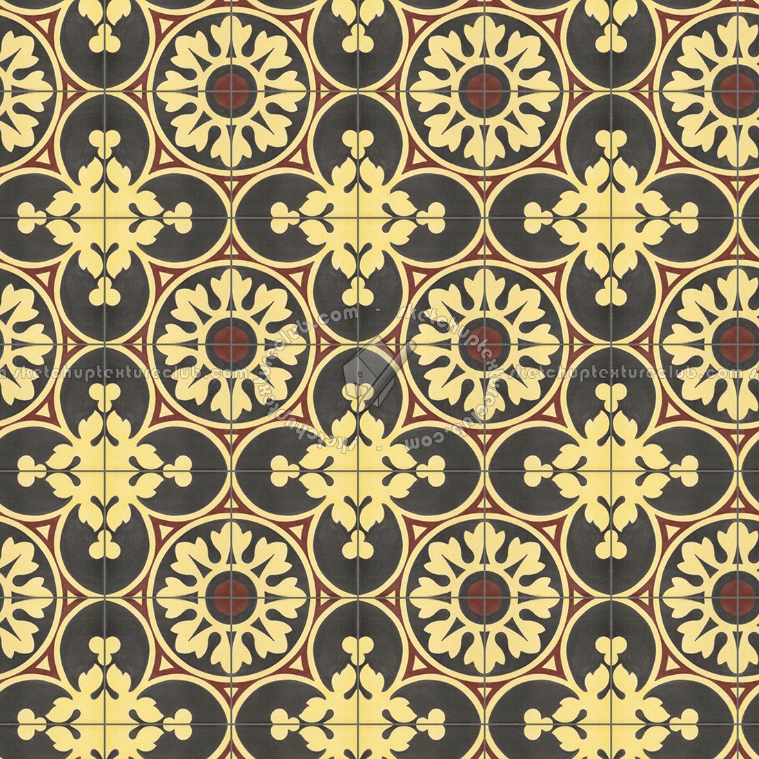 Textures   -   ARCHITECTURE   -   TILES INTERIOR   -   Cement - Encaustic   -   Encaustic  - Traditional encaustic cement ornate tile texture seamless 13628 (seamless)