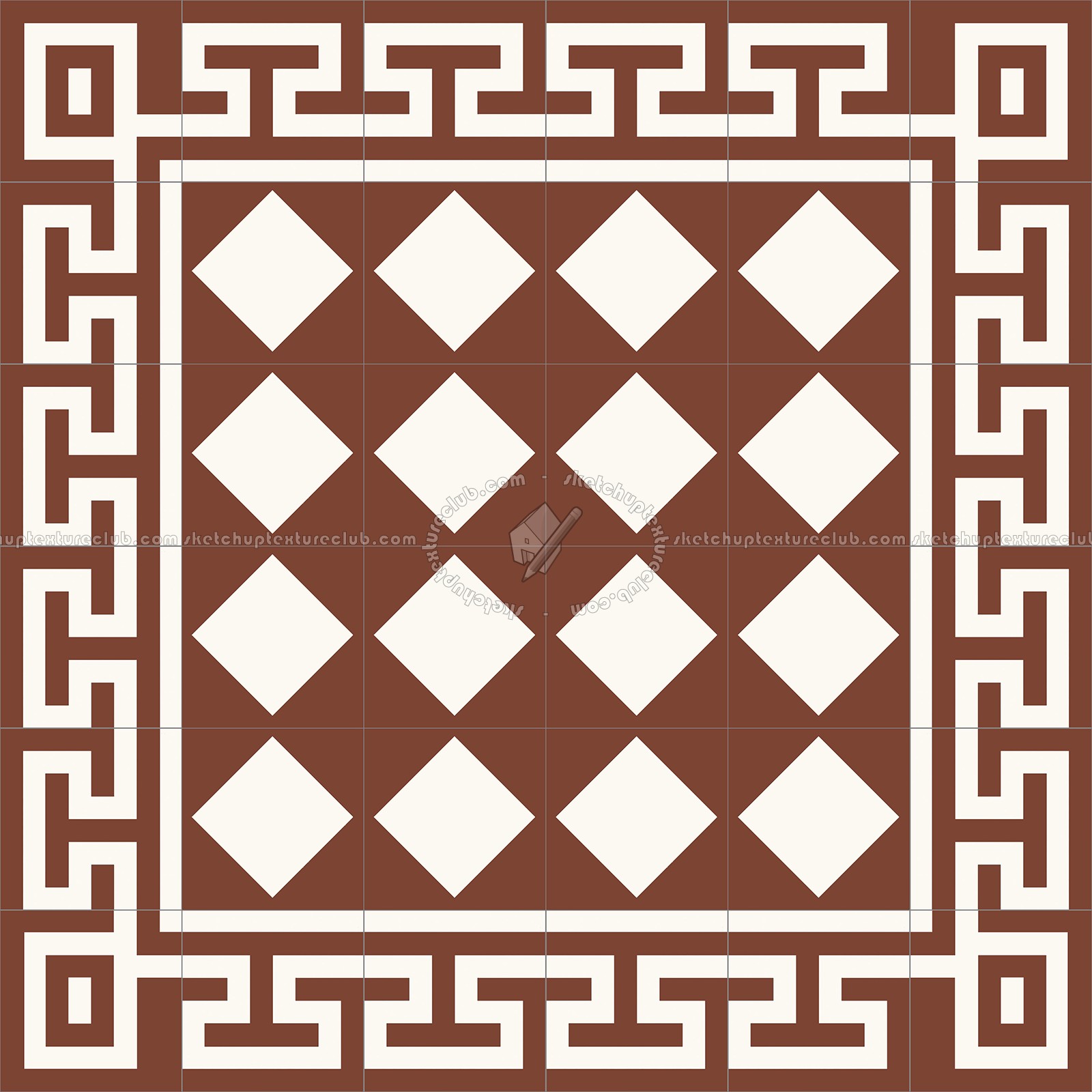 Textures   -   ARCHITECTURE   -   TILES INTERIOR   -   Cement - Encaustic   -   Victorian  - Victorian cement floor tile texture seamless 13848 (seamless)