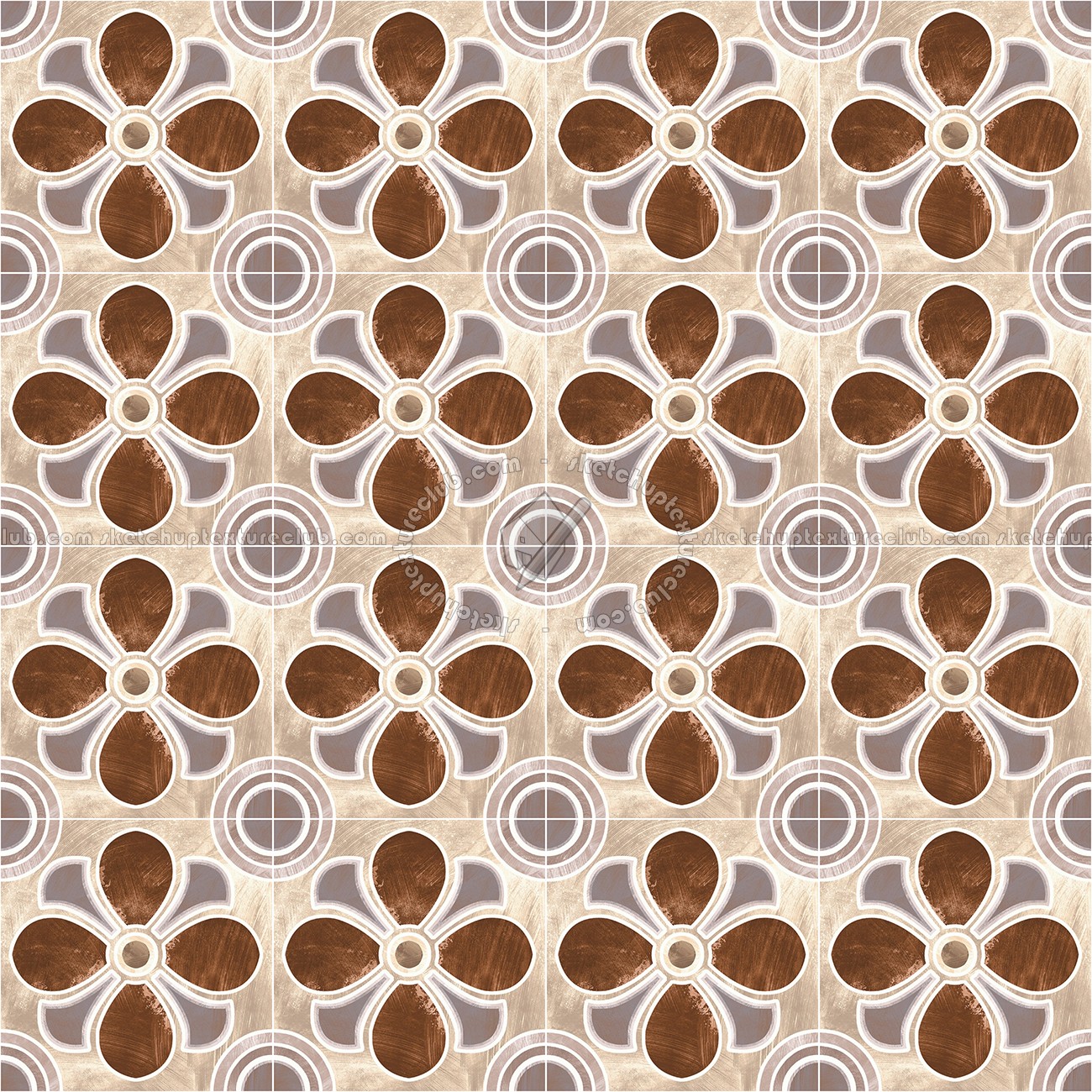 Textures   -   ARCHITECTURE   -   TILES INTERIOR   -   Cement - Encaustic   -   Encaustic  - Traditional encaustic cement ornate tile texture seamless 13636 (seamless)