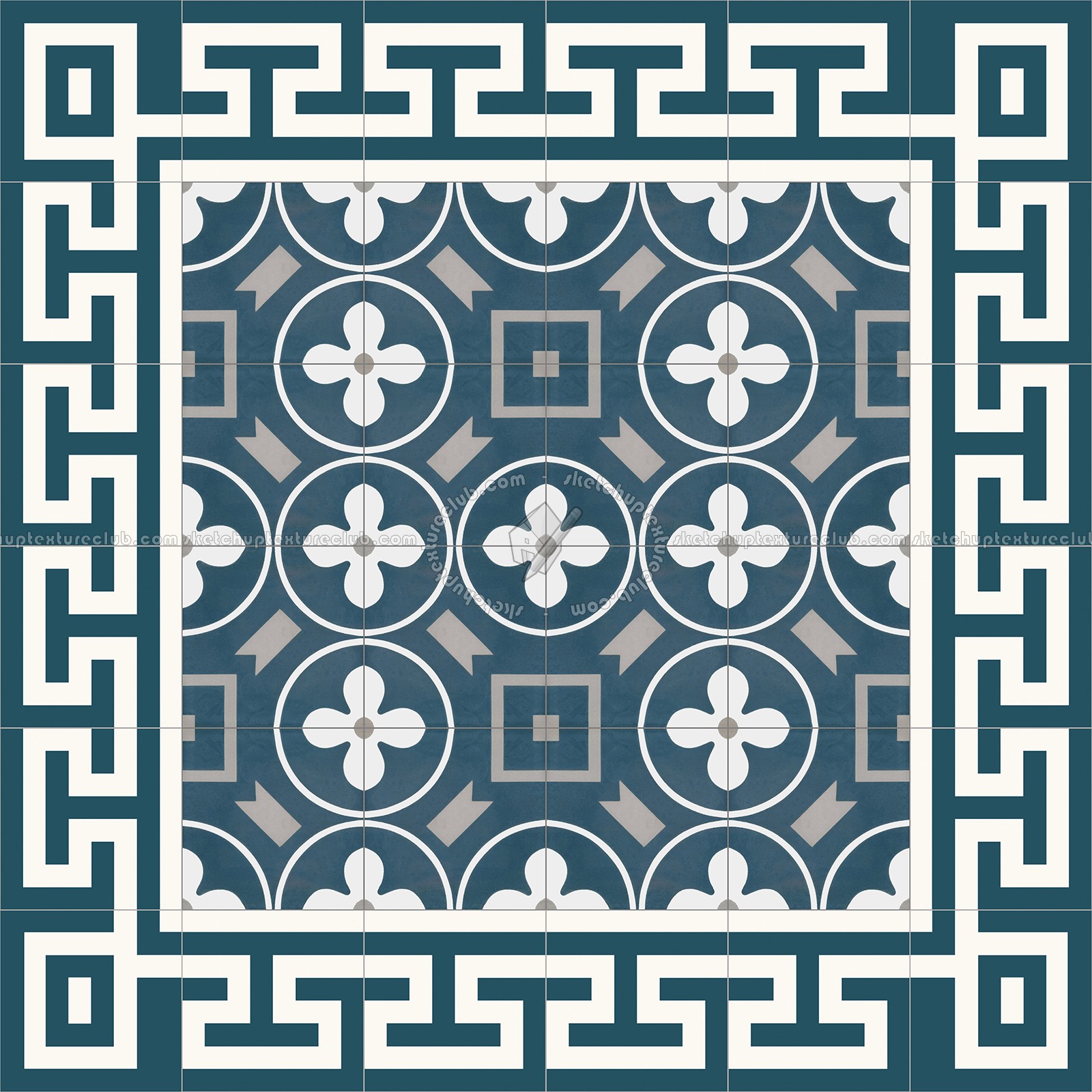 Textures   -   ARCHITECTURE   -   TILES INTERIOR   -   Cement - Encaustic   -   Victorian  - Victorian cement floor tile texture seamless 13860 (seamless)
