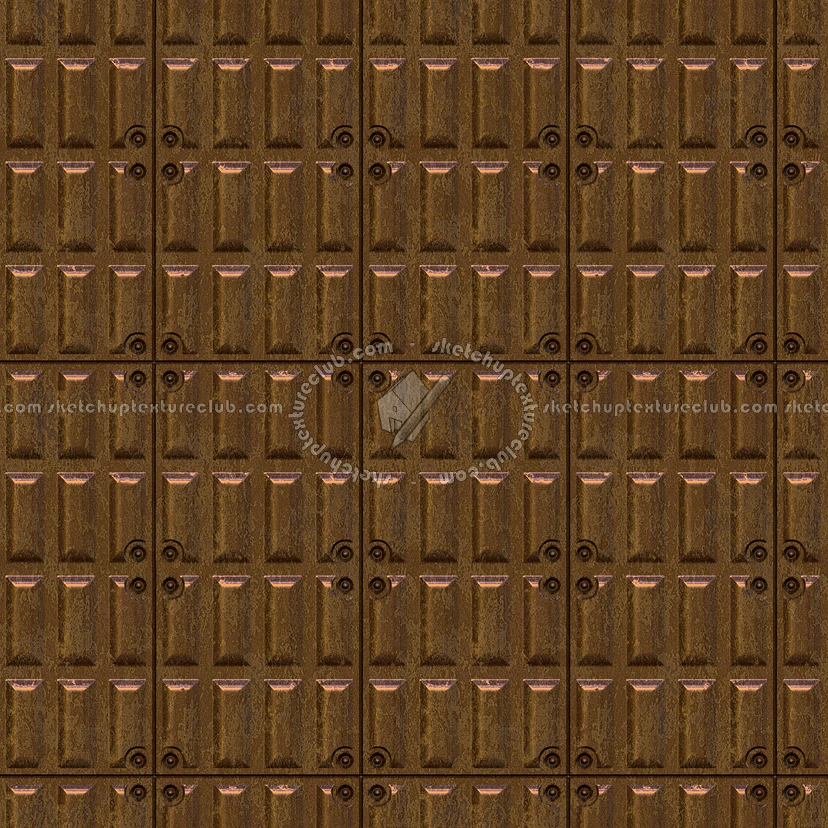 Textures   -   MATERIALS   -   METALS   -   Plates  - Industrial bronze metal plate texture seamless 10781 (seamless)