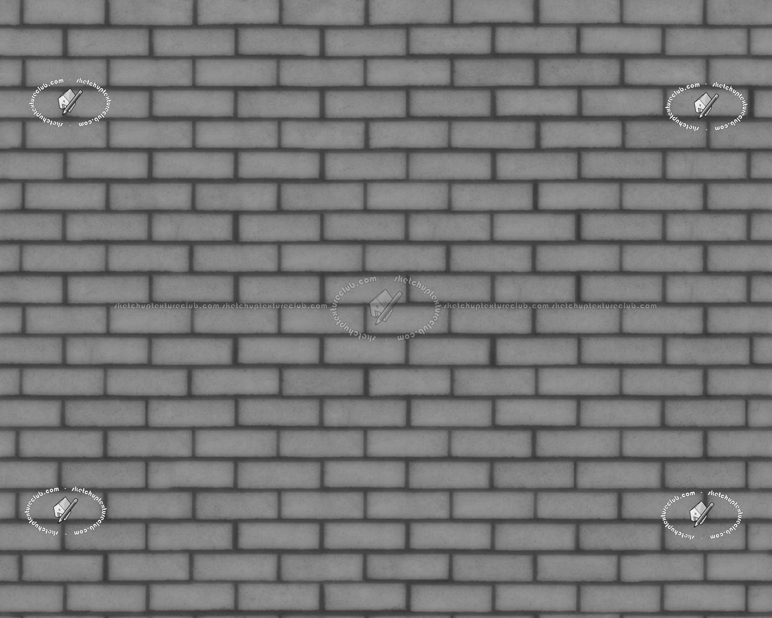 Textures   -   ARCHITECTURE   -   BRICKS   -   Facing Bricks   -   Rustic  - England rustic facing bricks texture seamless 20865 - Displacement