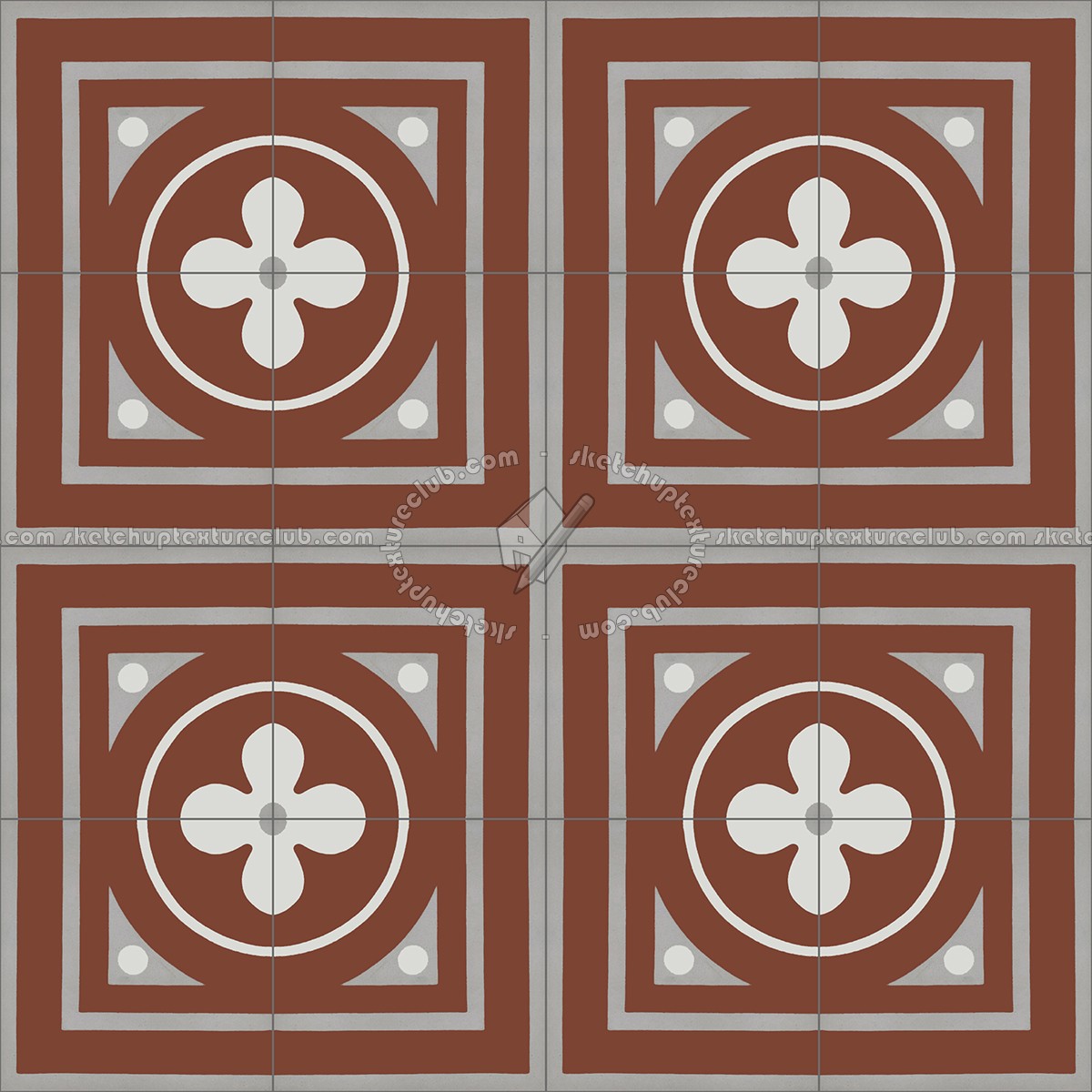 Textures   -   ARCHITECTURE   -   TILES INTERIOR   -   Cement - Encaustic   -   Victorian  - Victorian cement floor tile texture seamless 13863 (seamless)