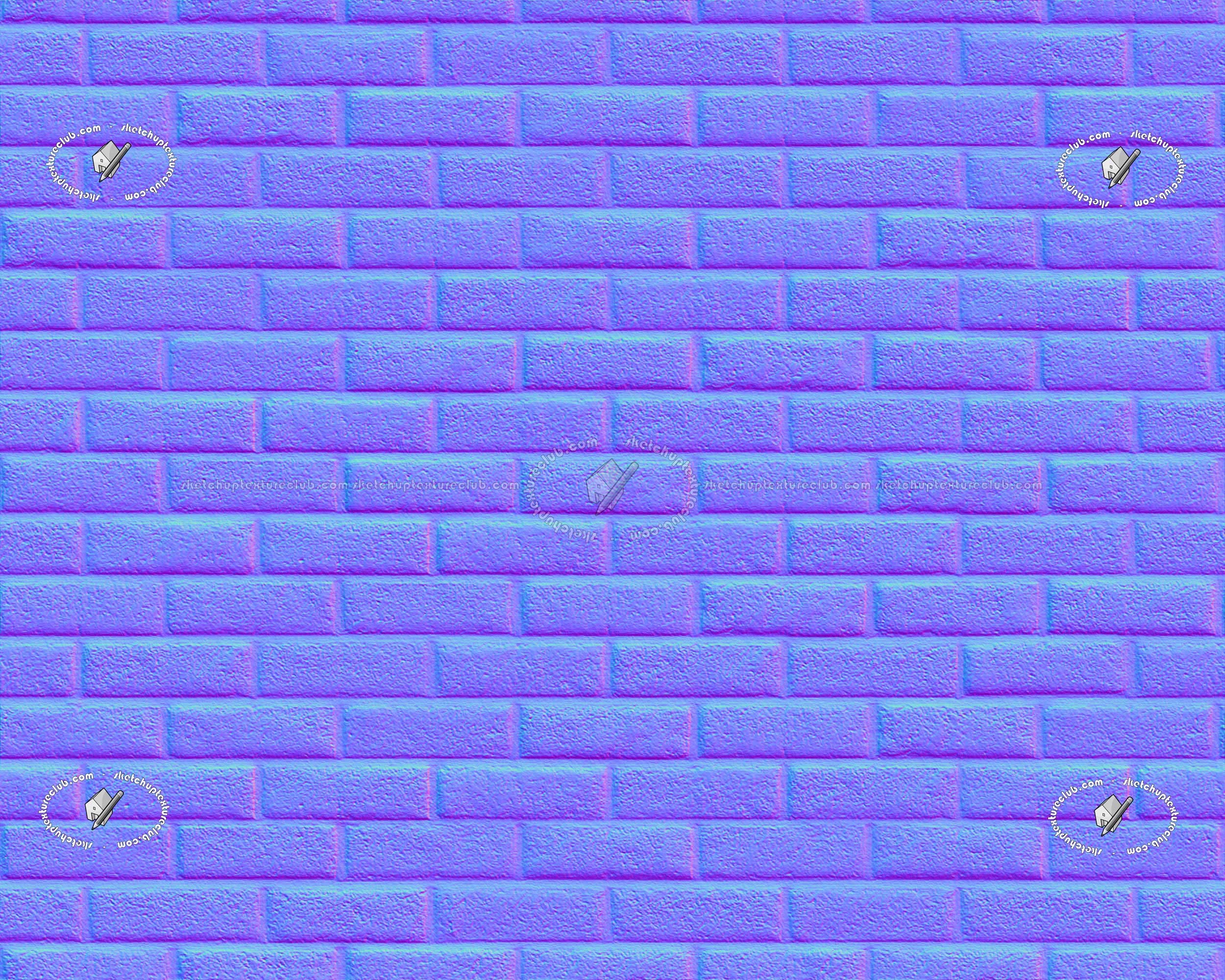 Textures   -   ARCHITECTURE   -   BRICKS   -   Facing Bricks   -   Rustic  - England rustic facing bricks texture seamless 20866 - Normal