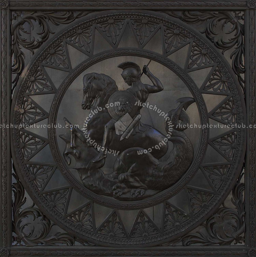 Textures   -   ARCHITECTURE   -   DECORATIVE PANELS   -   3D Wall panels   -   Mixed colors  - Interior 3D wall panel medallion texture seamless 02927 (seamless)